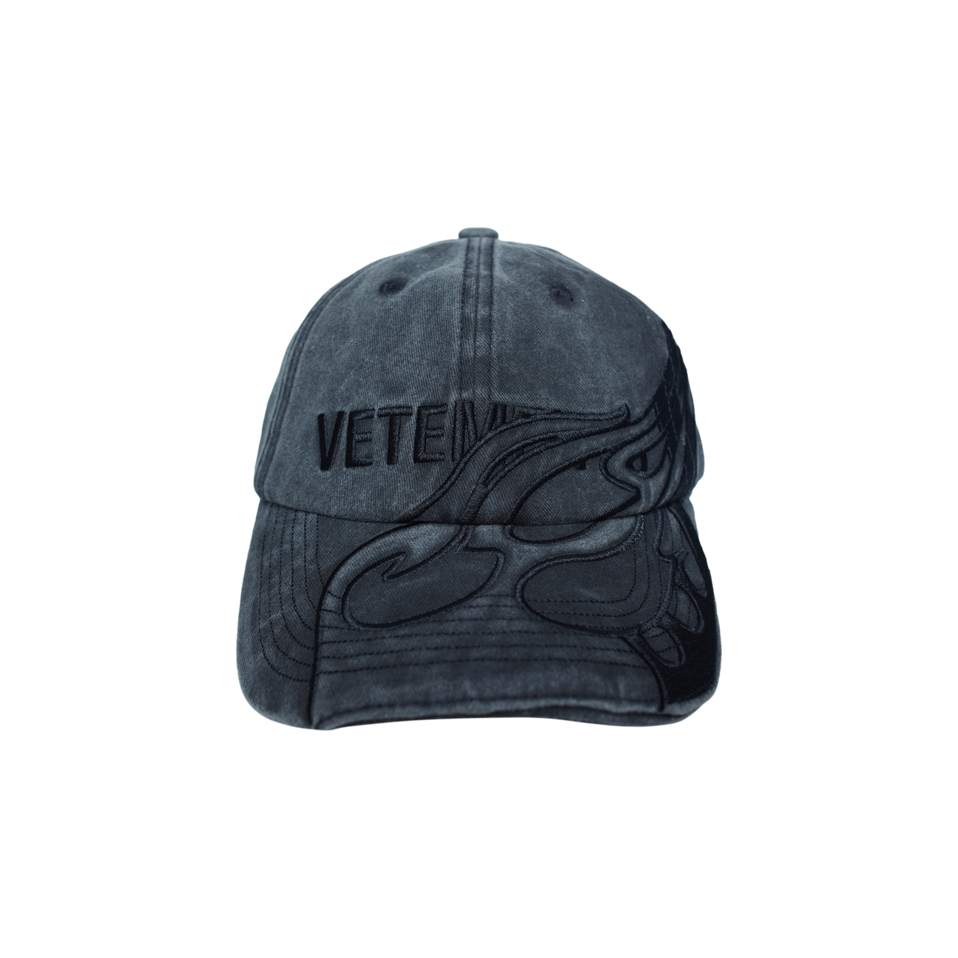 VETEMENTS Flame logo denim cap
