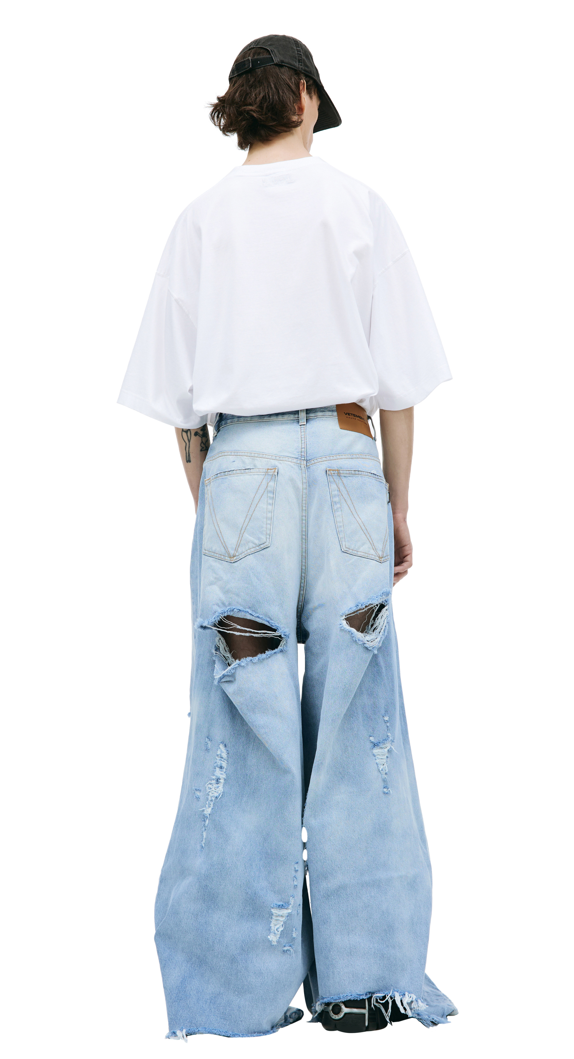 VETEMENTS Blue Distressed Jeans