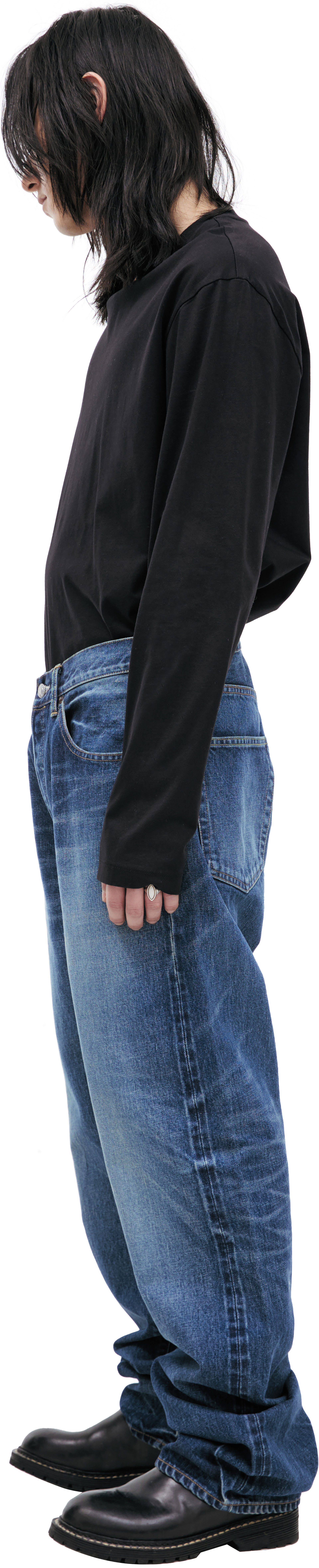 Maison Mihara Yasuhiro Blue jeans with scuffs