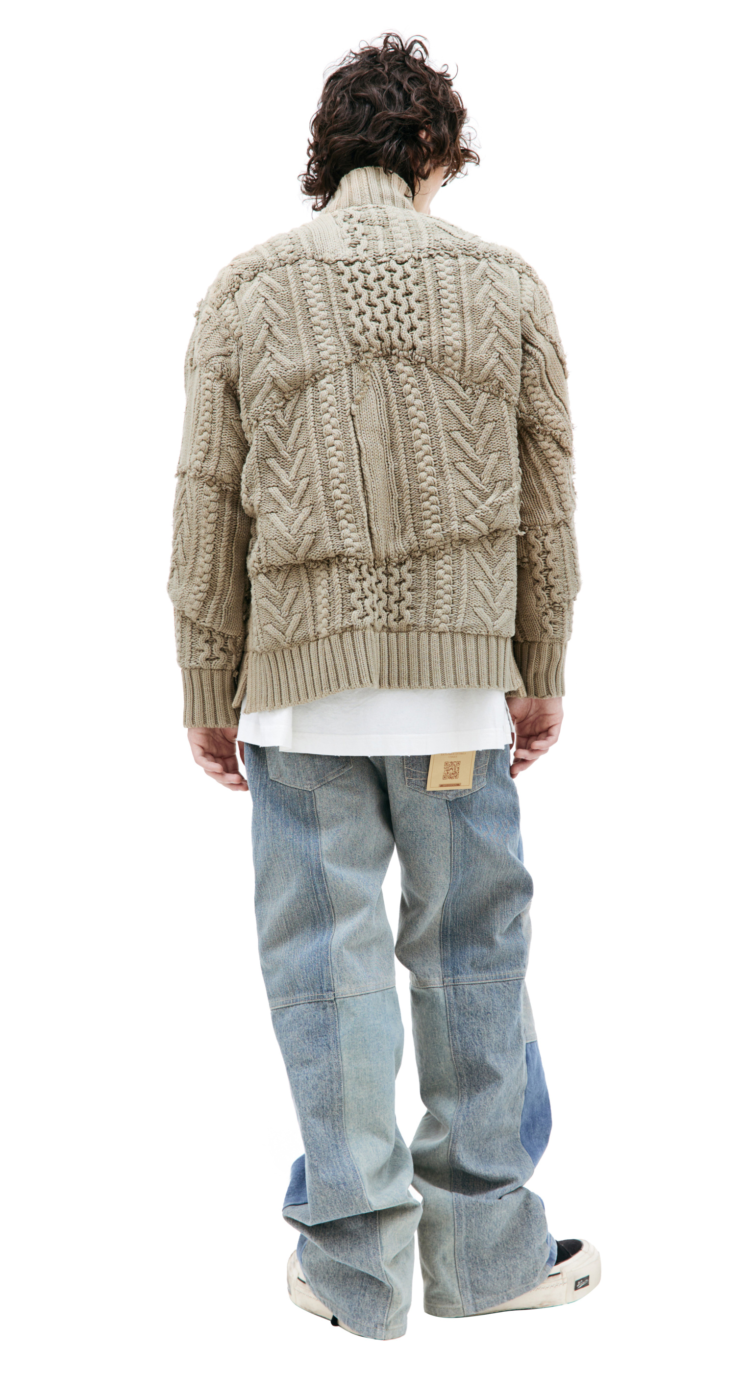 Greg Lauren Fisherman knit cardigan