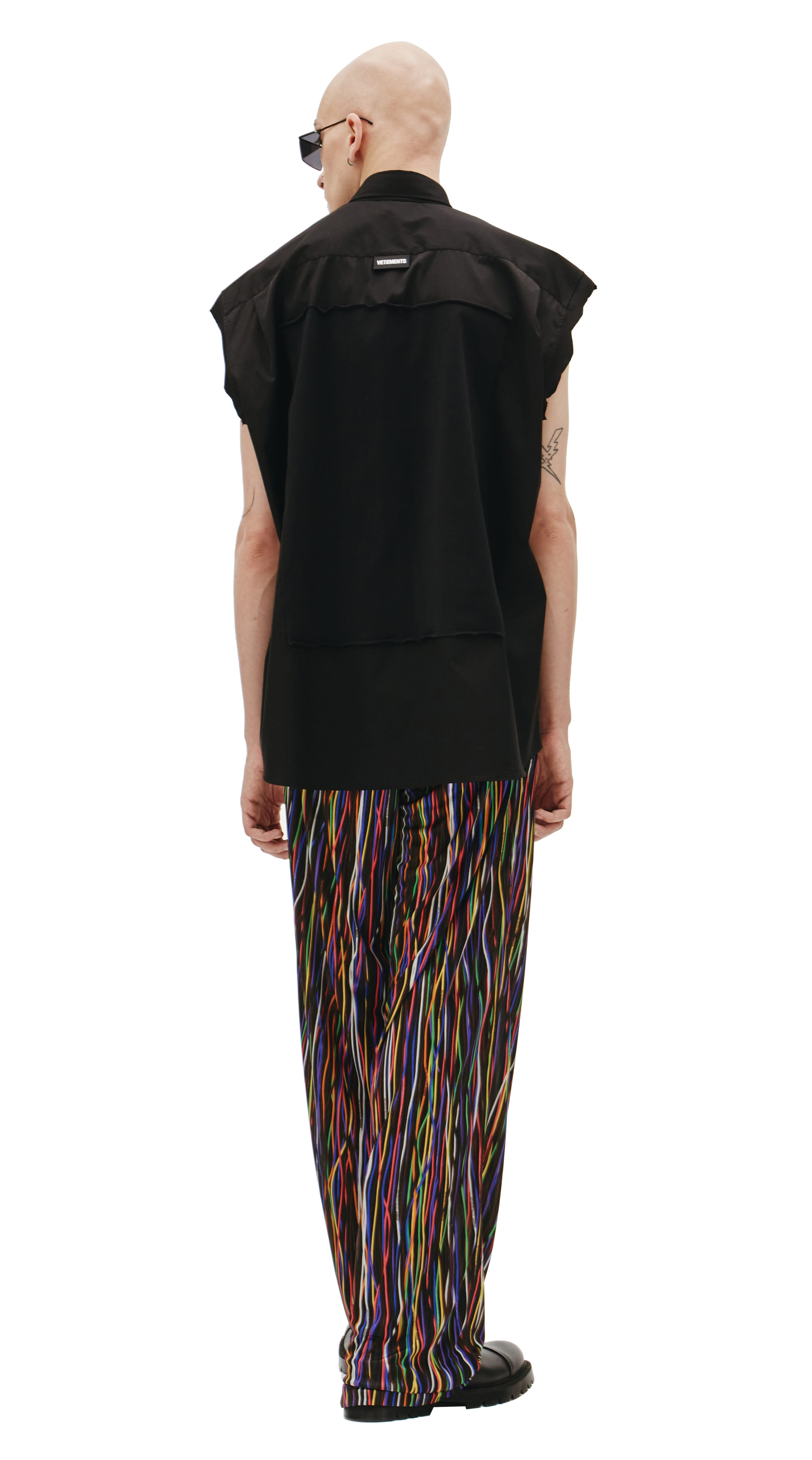 VETEMENTS Black Cotton sleeveless shirt