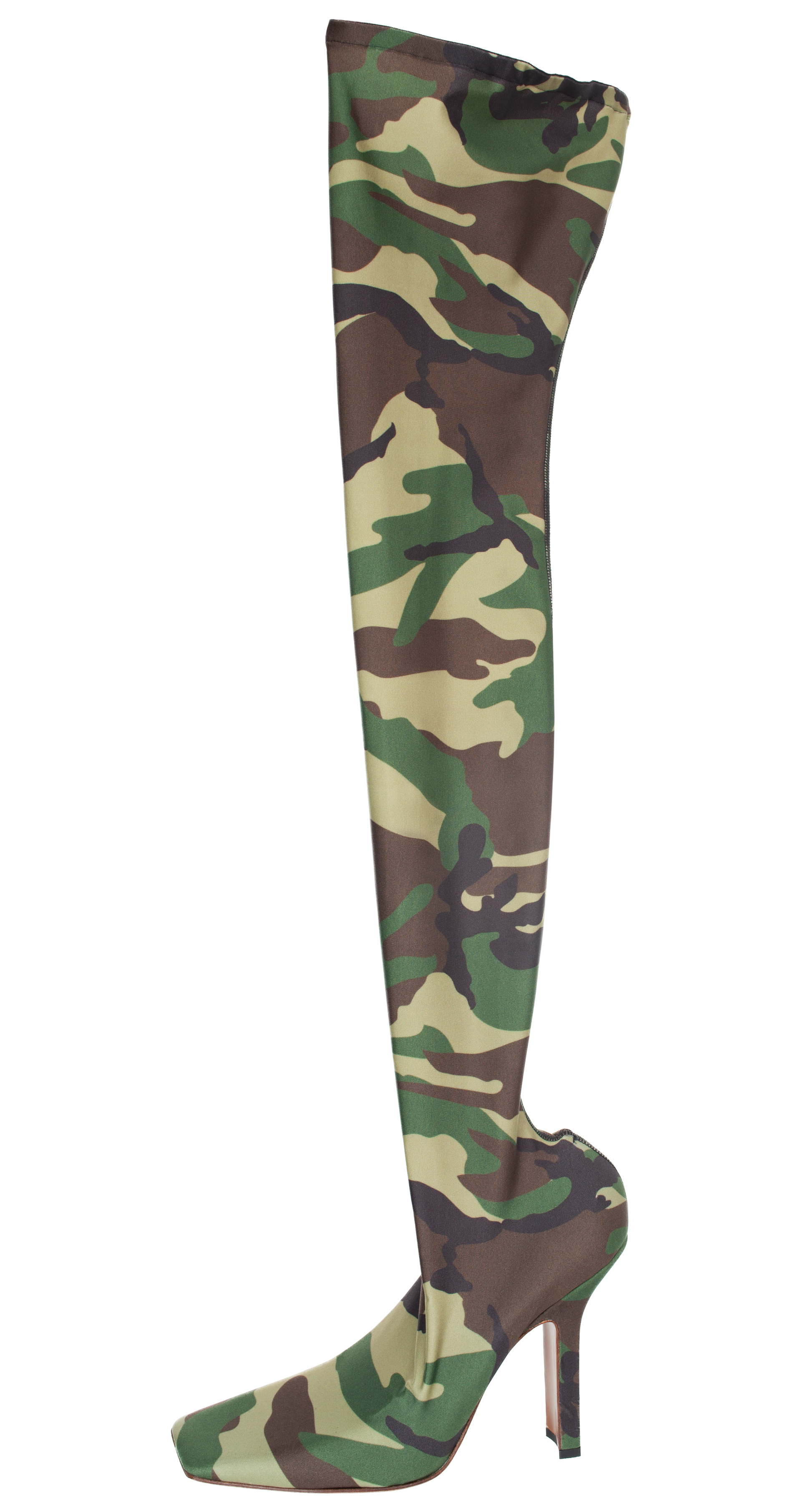 VETEMENTS Camouflage over-the-knee boots