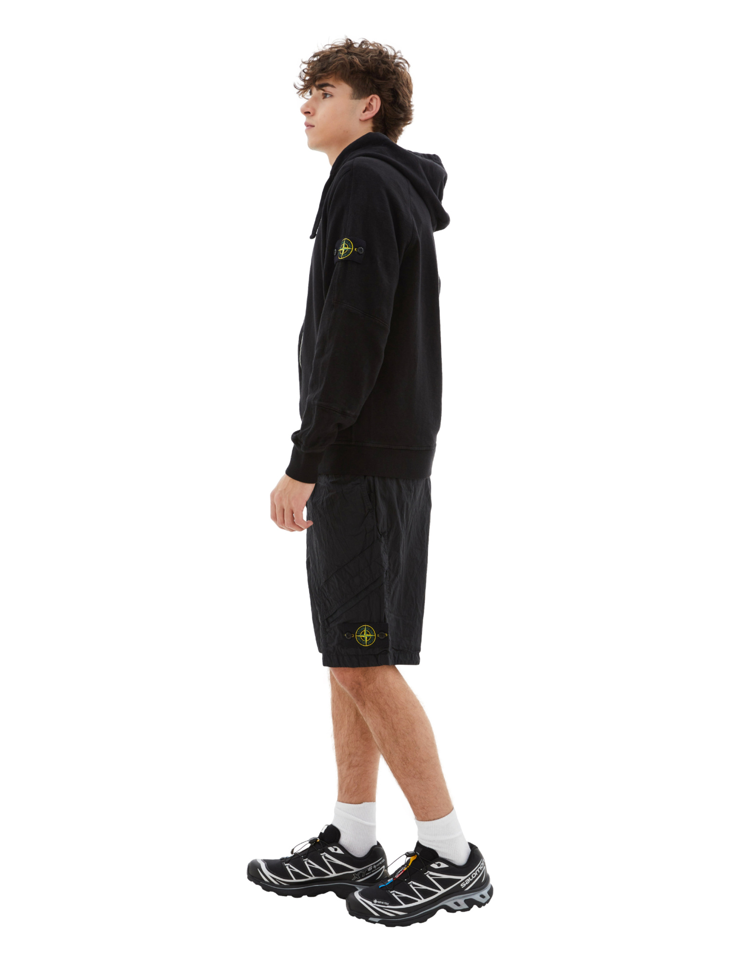 Stone Island Black hoodie with zipper