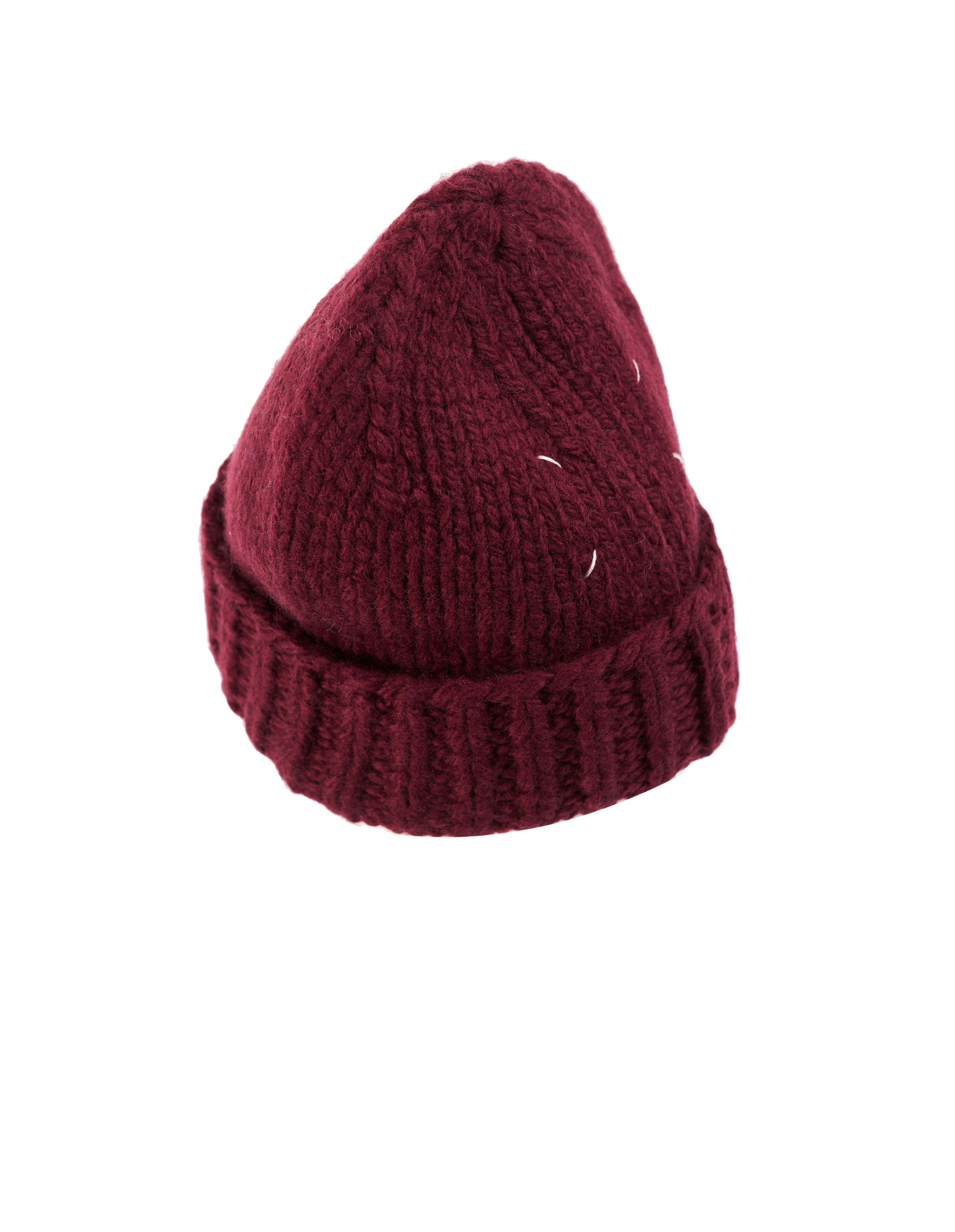 Maison Margiela Burgundy wool beanie