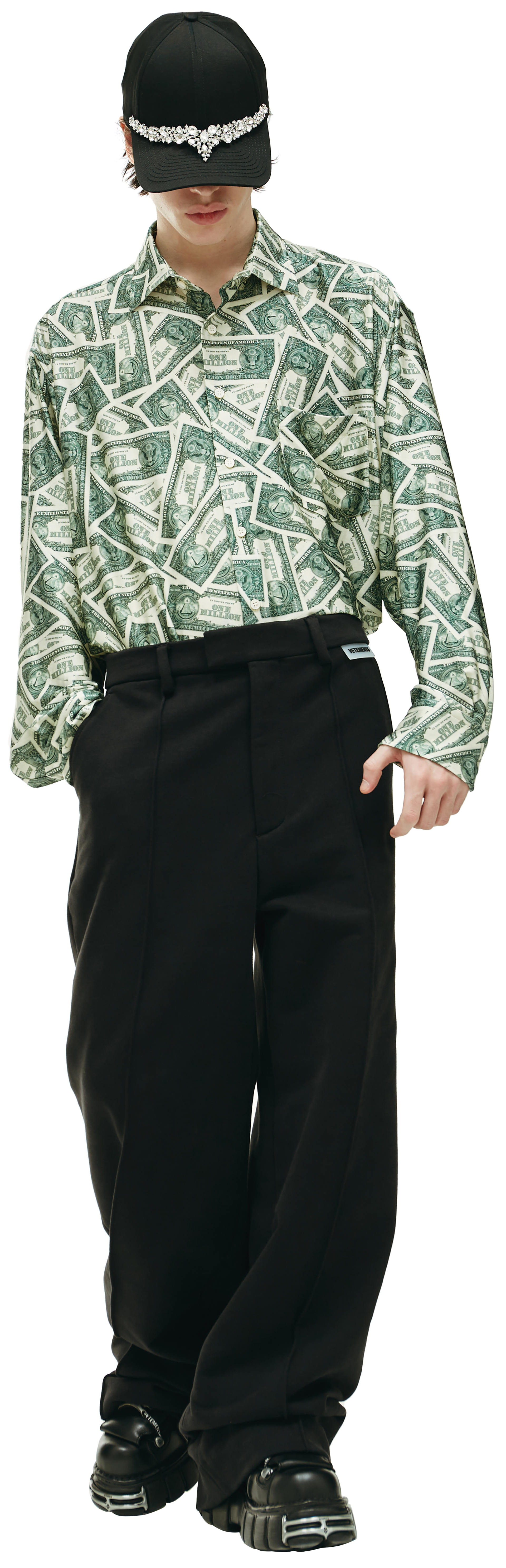 VETEMENTS Black straight-leg trousers