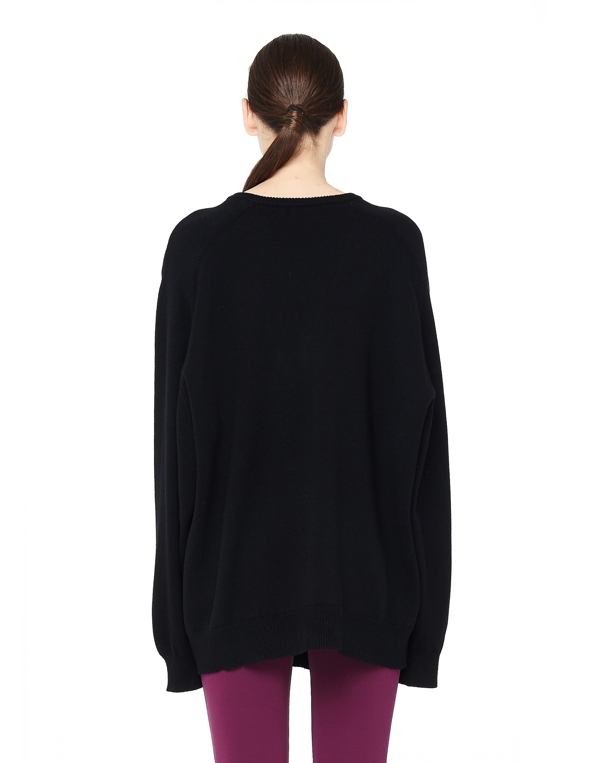 Balenciaga V-neck Black Cashmere Sweater