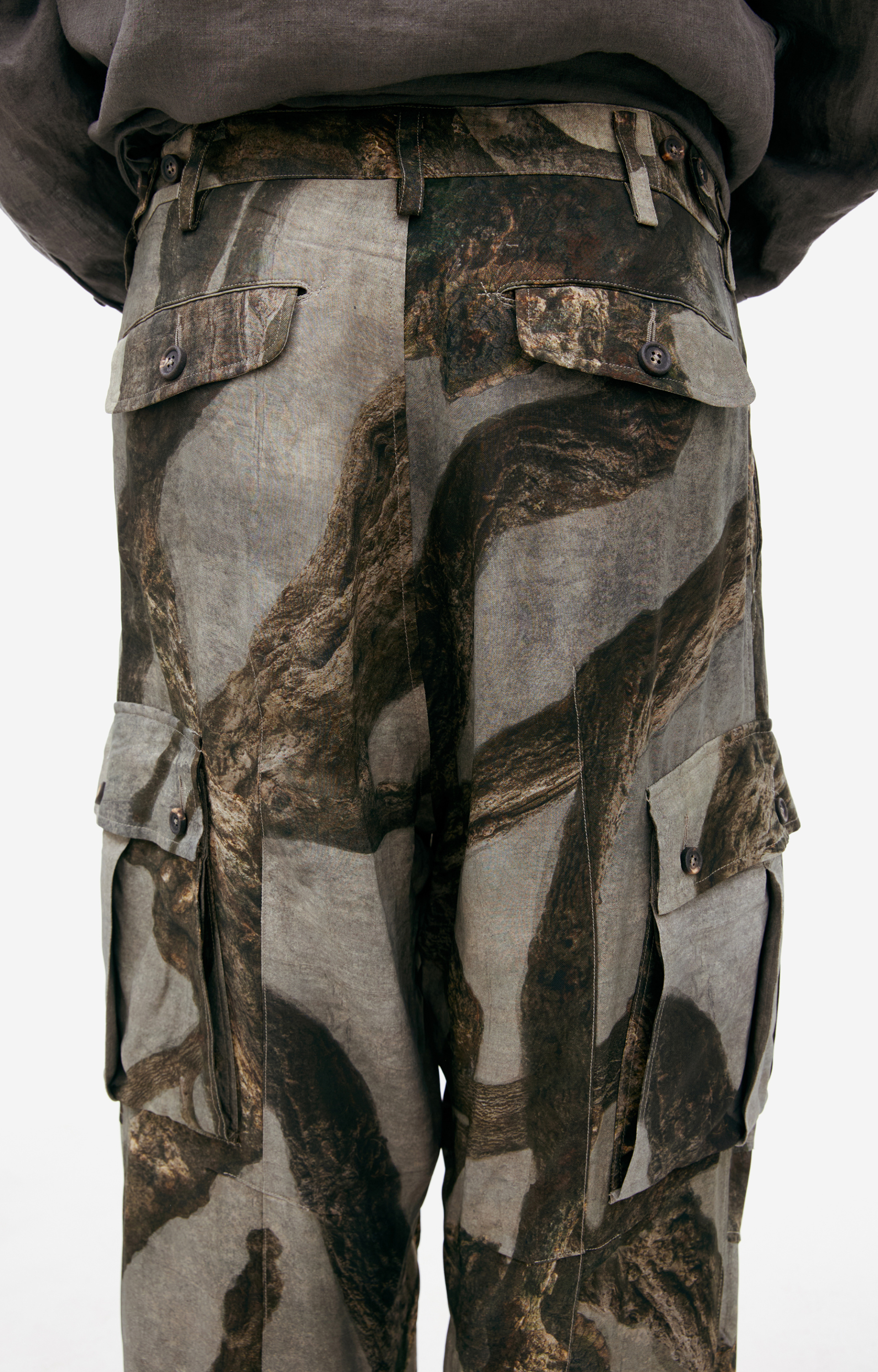 Ziggy Chen Wide leg trousers with monoprint