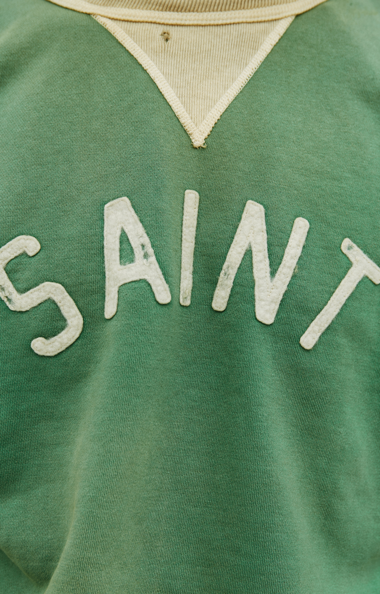 Saint Michael Patched cotton sweatshirt