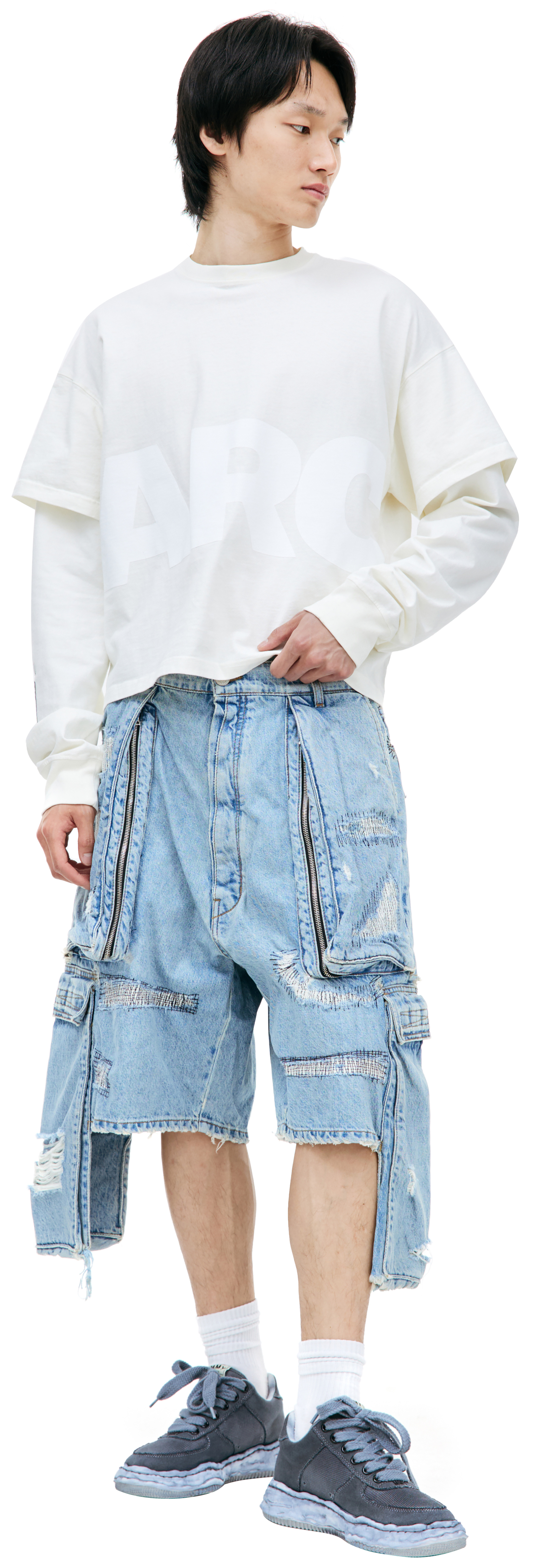 B1ARCHIVE Cargo denim shorts