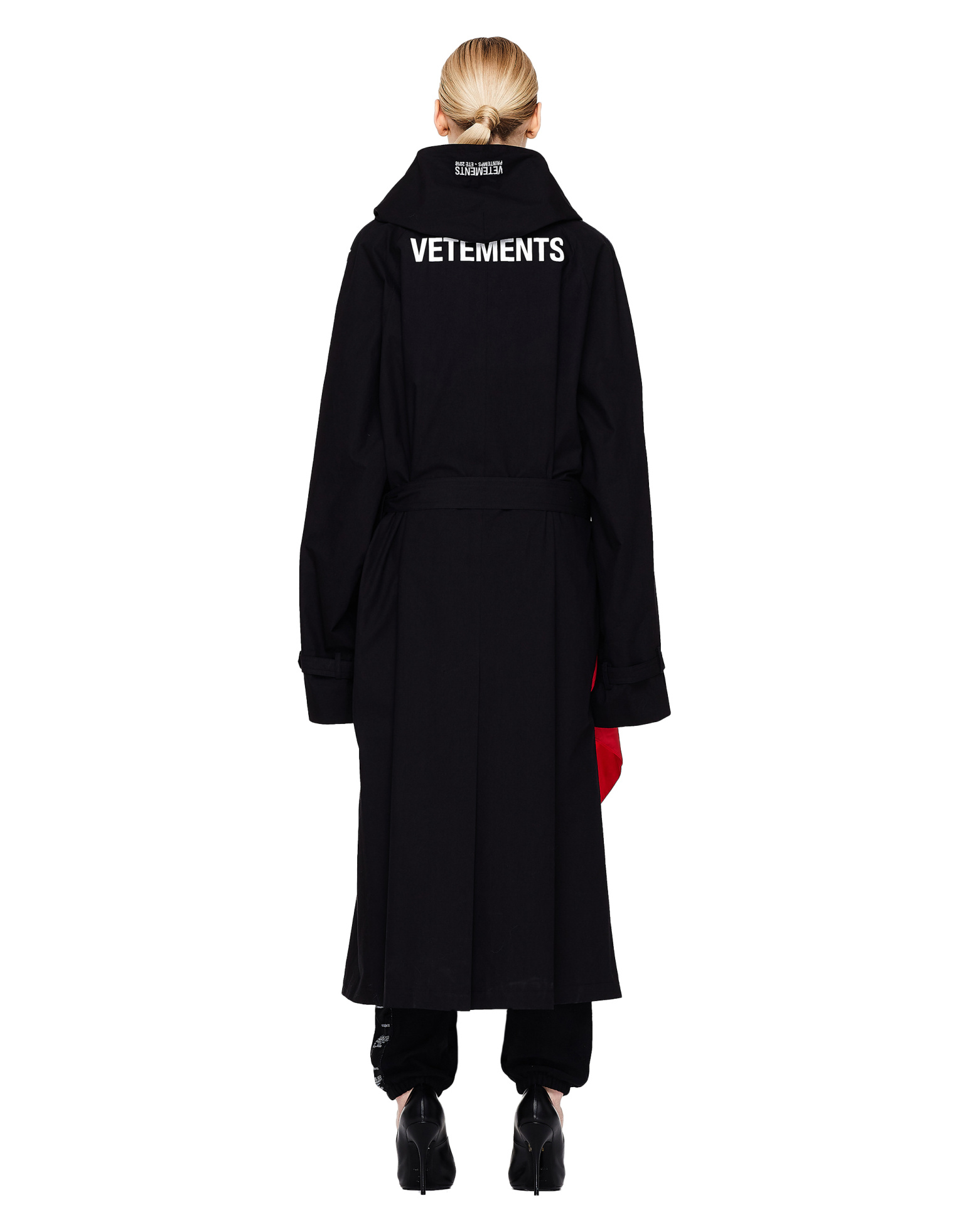 VETEMENTS Двубортный плащ с логотипом
