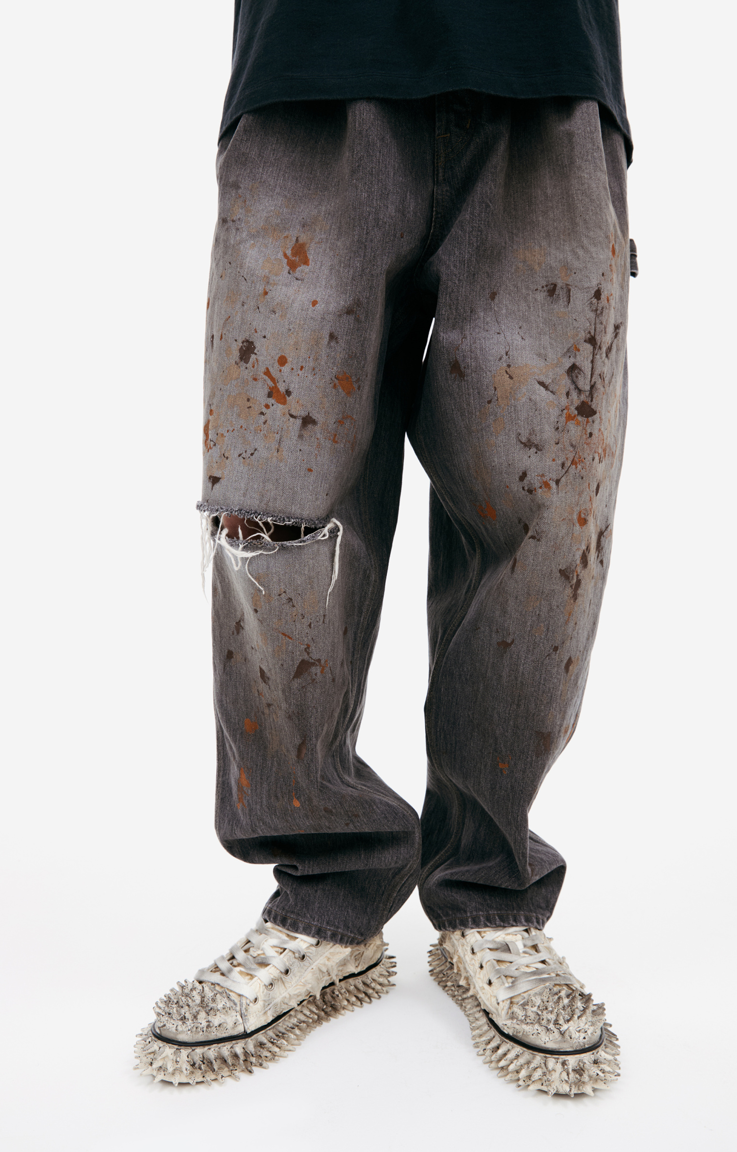 Doublet Wide jeans with monoprint