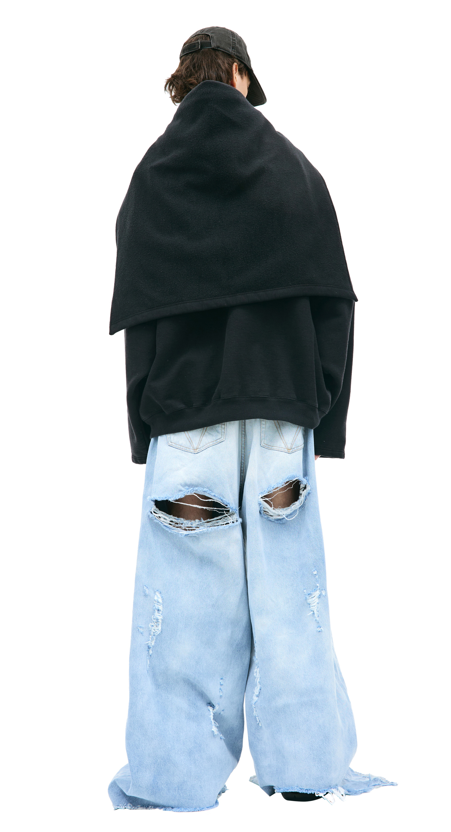 VETEMENTS Black zip up hoodie