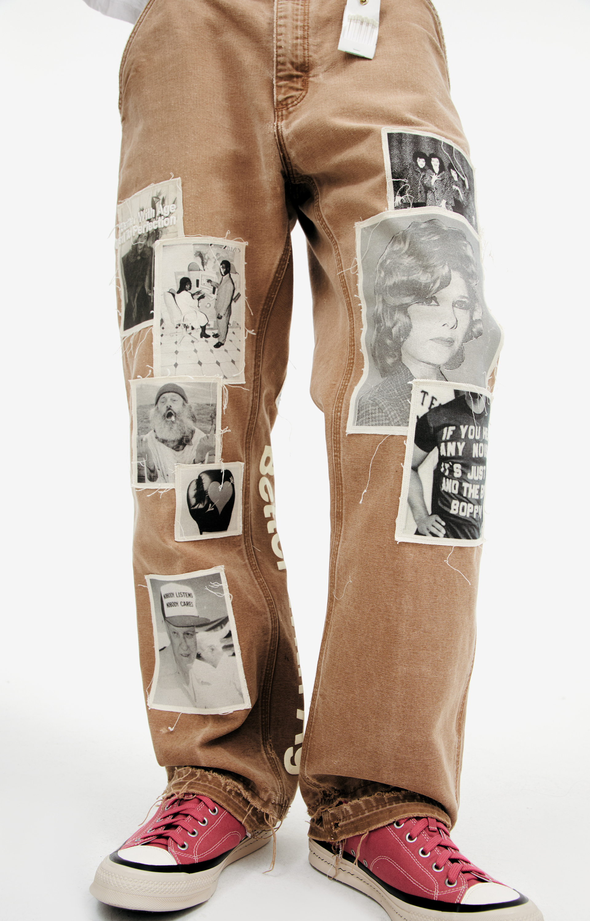 BETTER WITH AGE Wide patch jeans