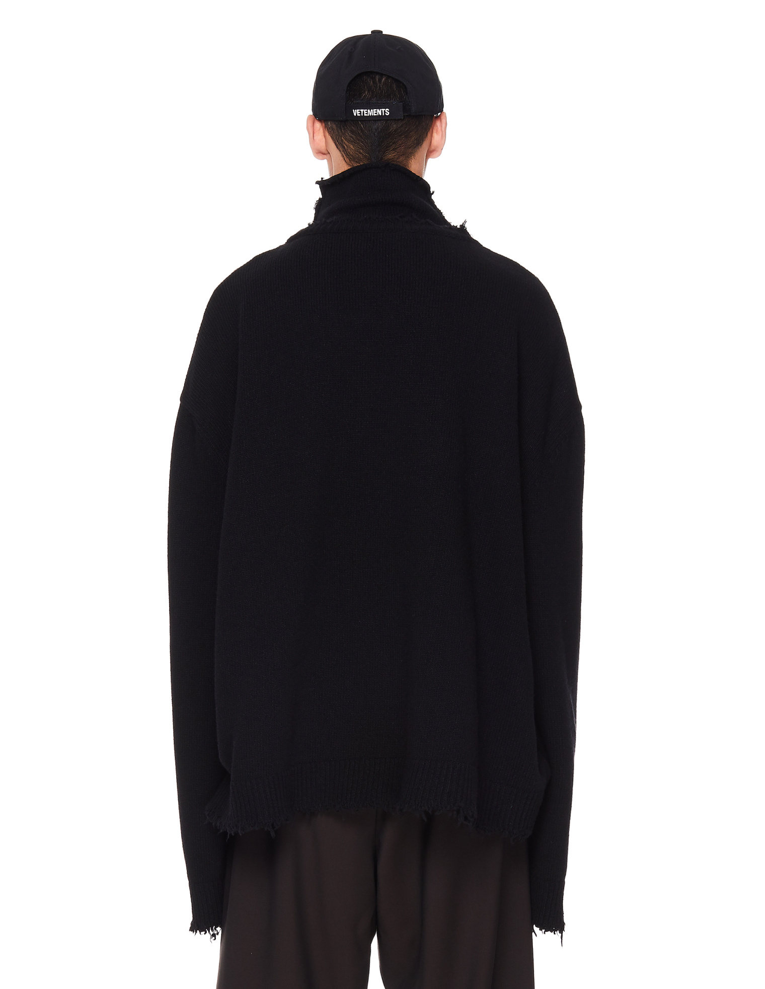VETEMENTS Black Wool Logo Sweater