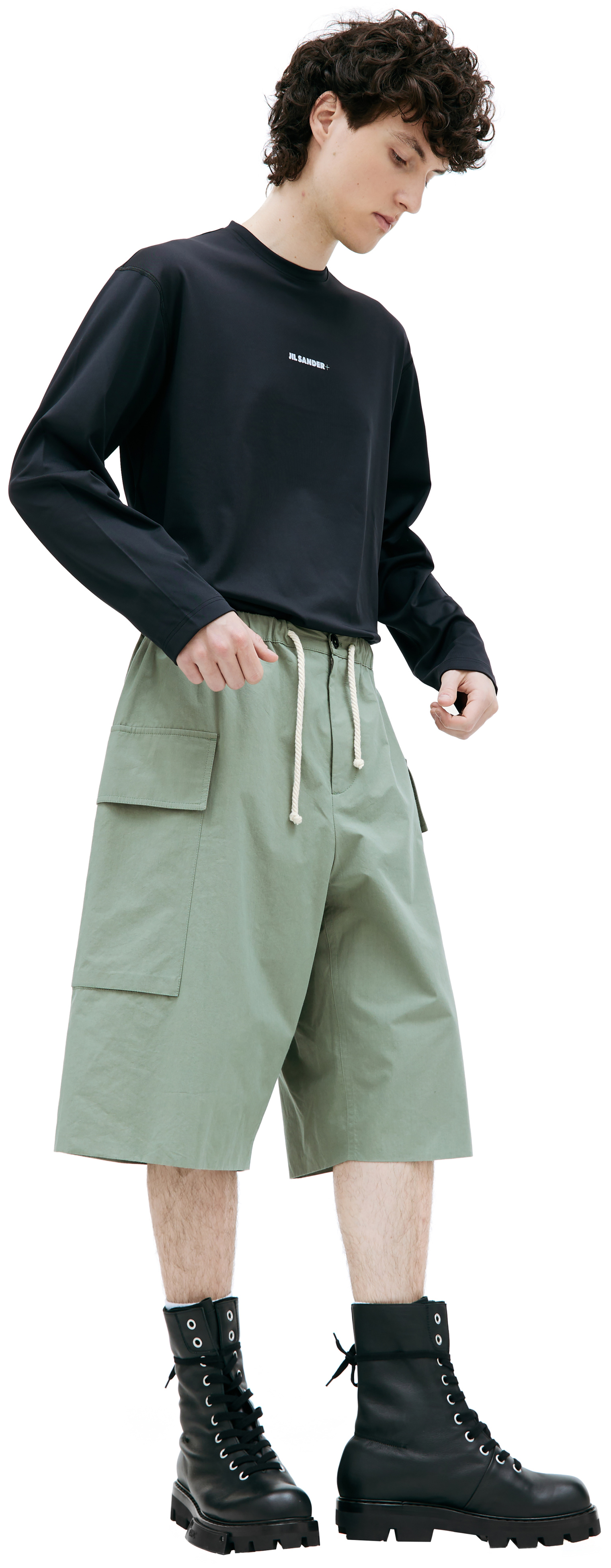 Jil Sander Wide leg shorts with pockets