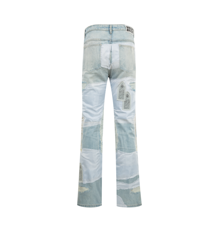 Who Decides War WDW Winged Organza Denim Pants