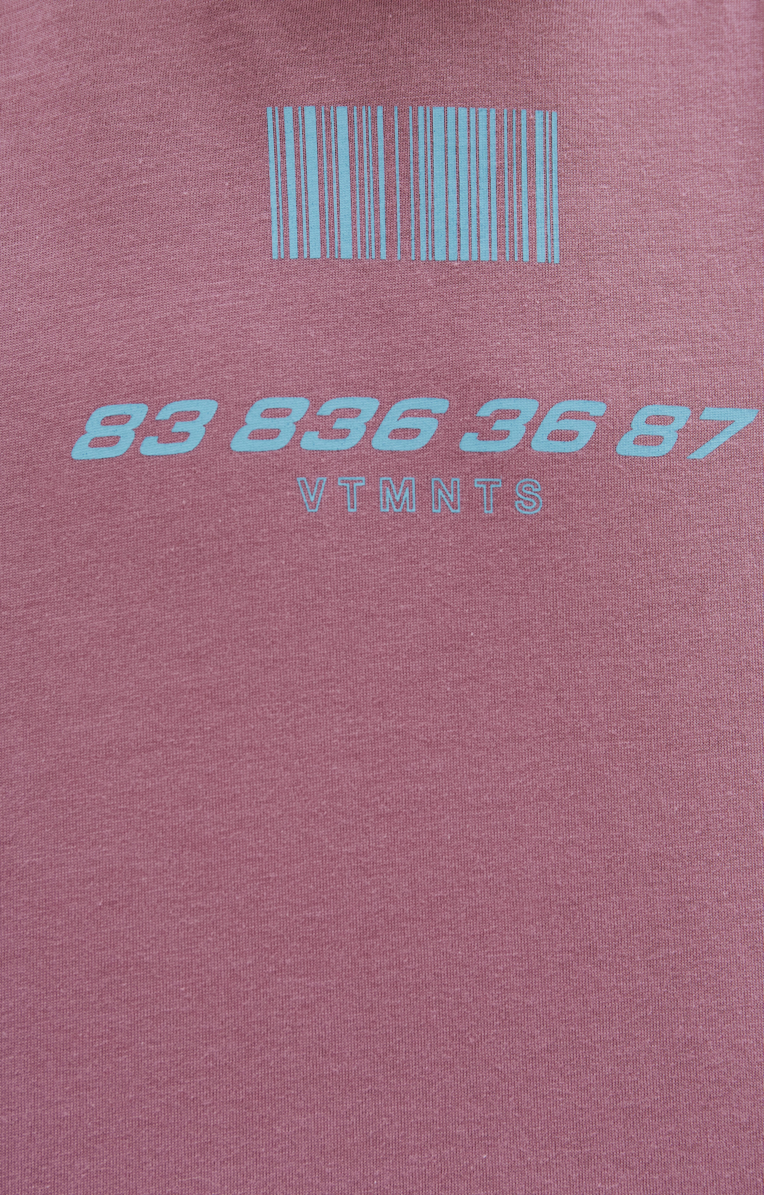 VTMNTS Barcode print oversized longsleeve
