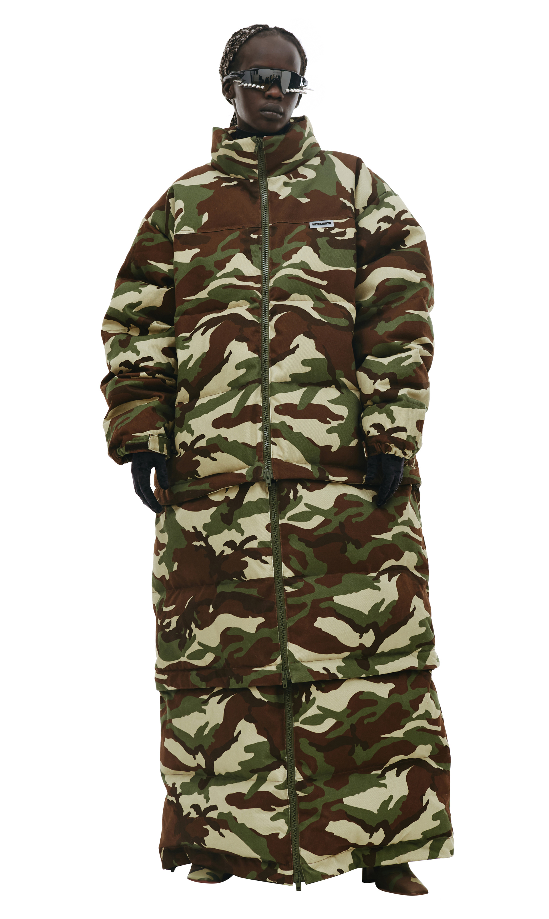 VETEMENTS Camouflage Maxi Padded Coat