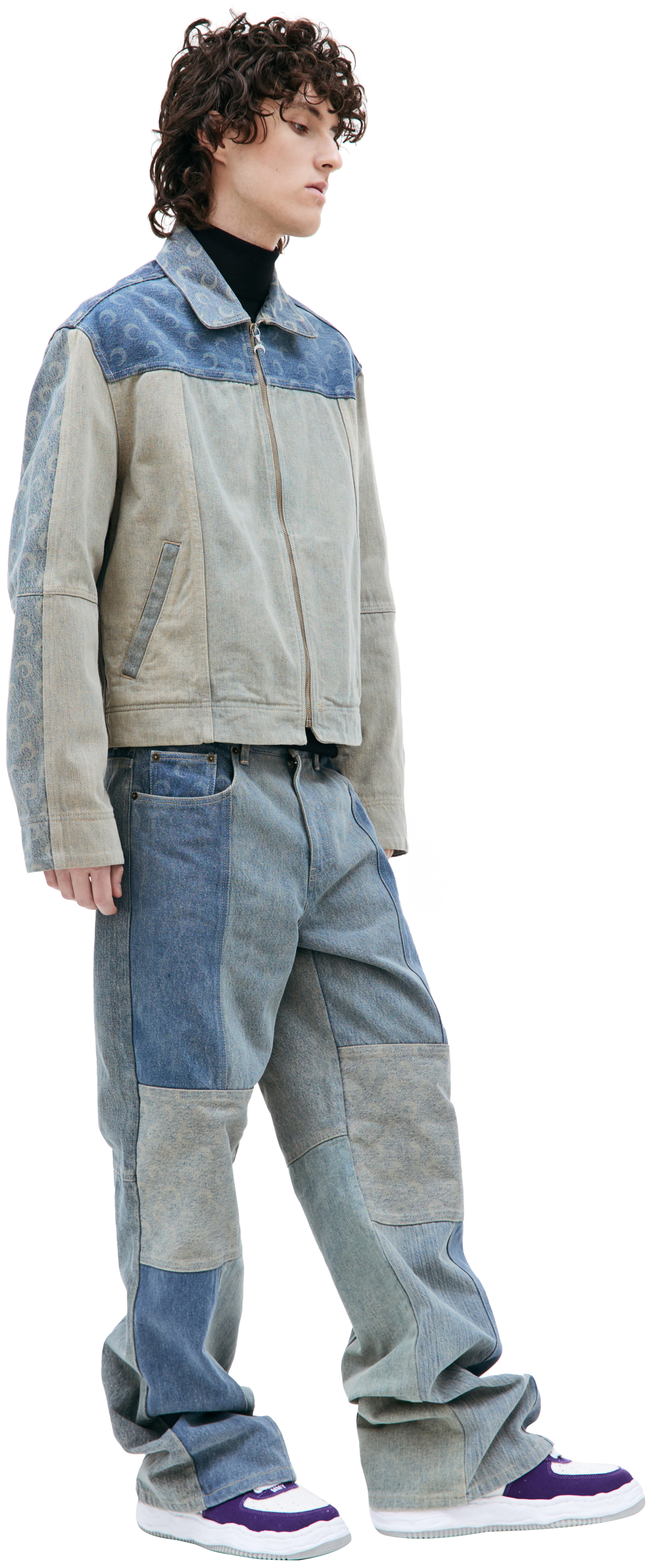 MARINE SERRE Fading denim jacket