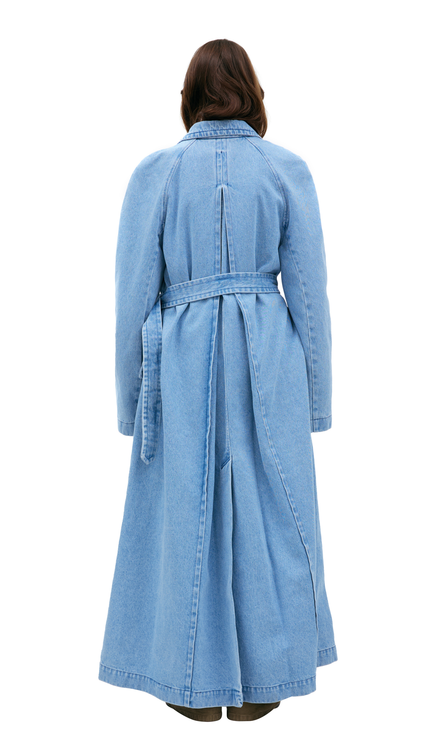 Dries Van Noten Denim trench coat with belt