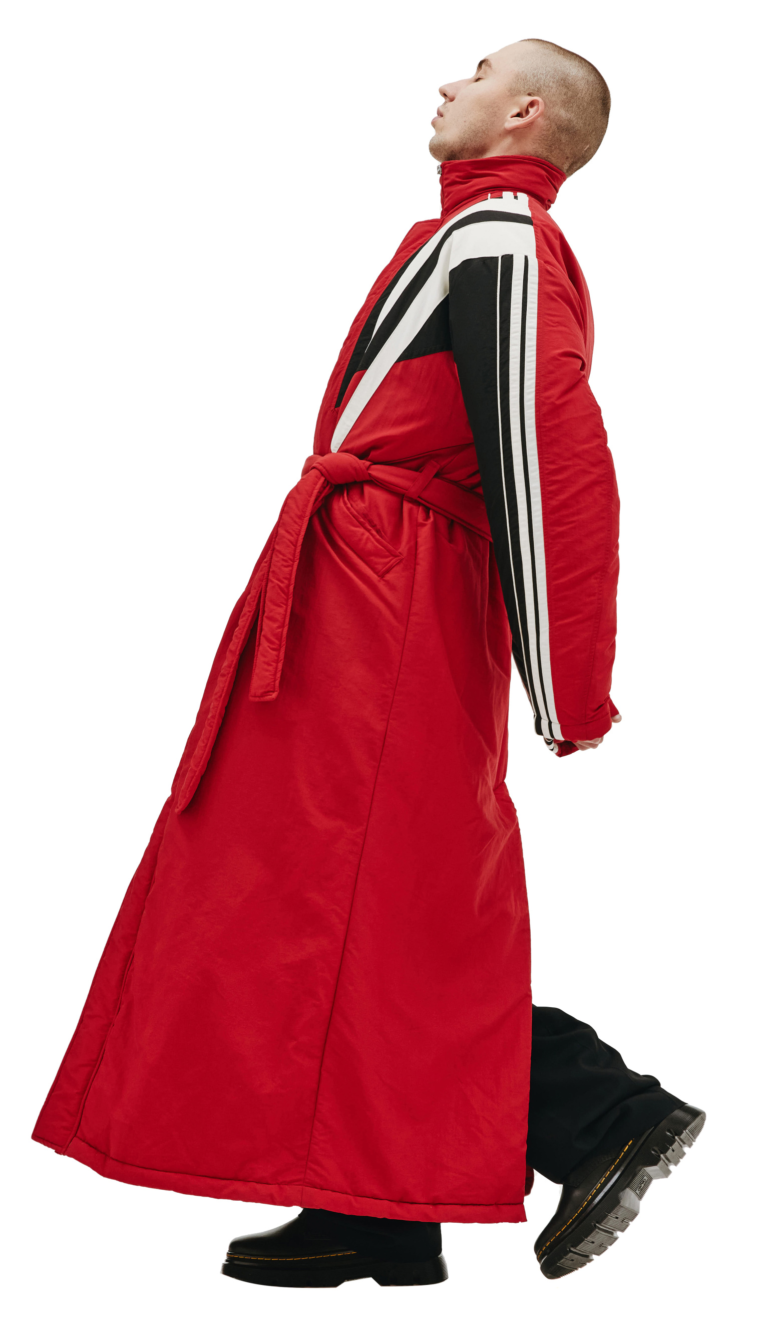 Balenciaga Long Down Coat In A Vintage Athletic Style