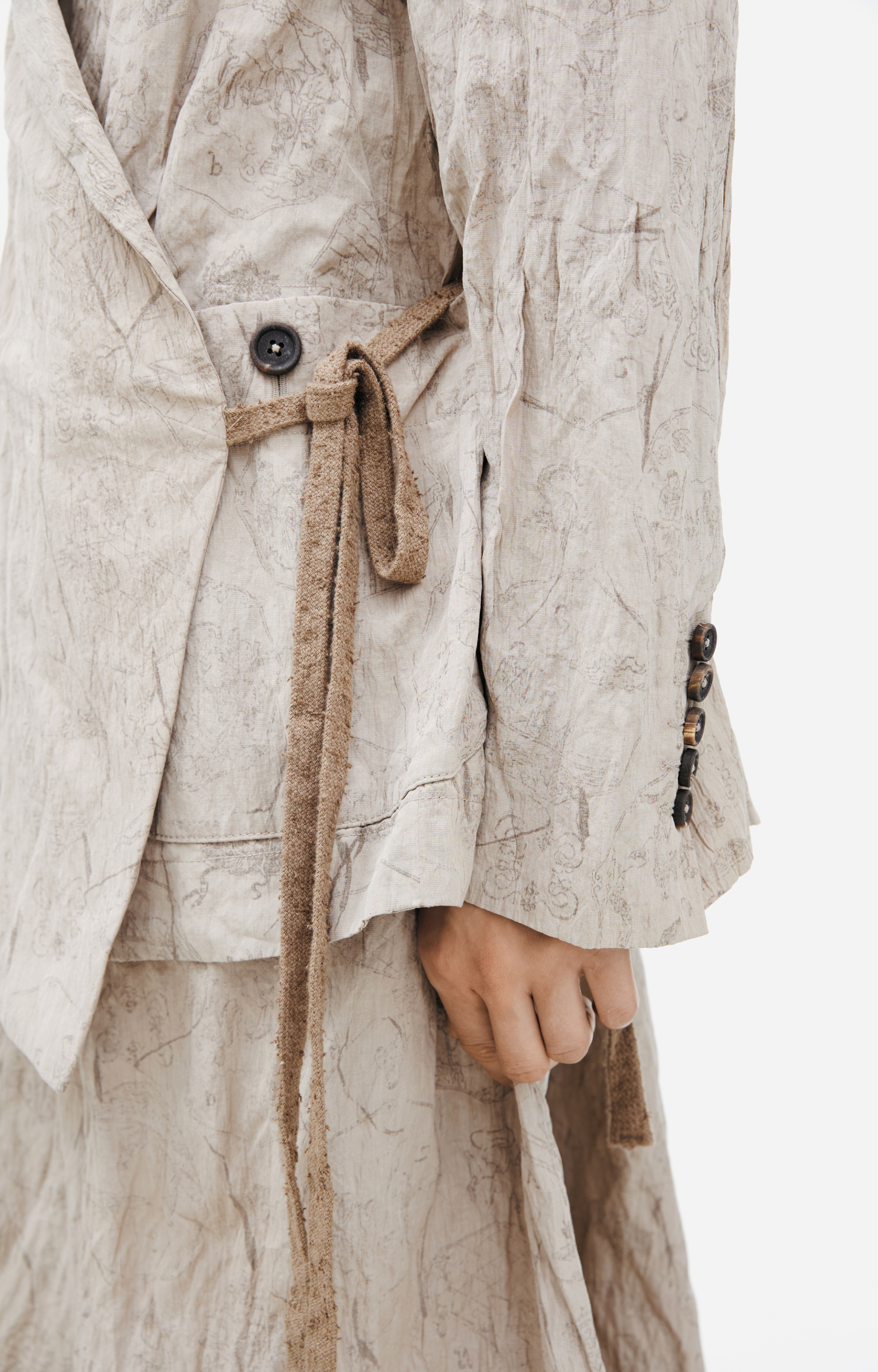 Ziggy Chen Tie-front jacket