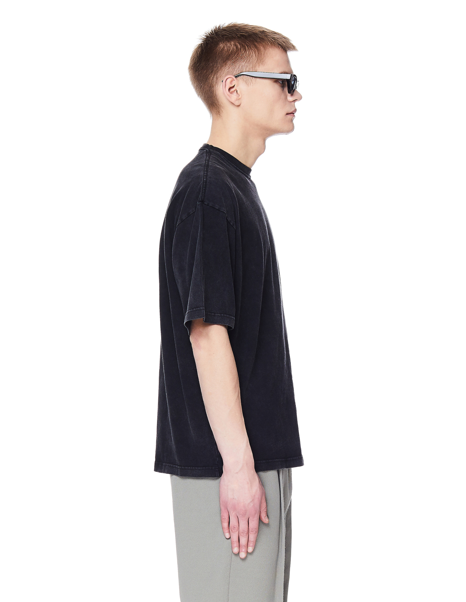 Balenciaga Washed Black Tab T-Shirt
