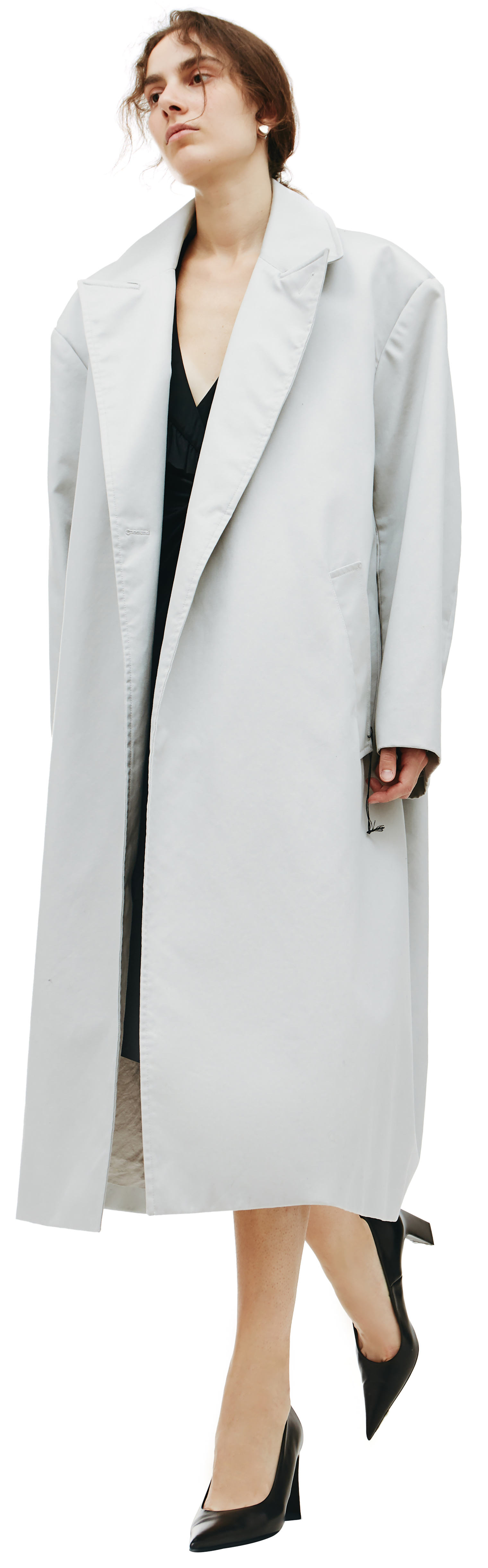 Balenciaga Light Grey Cotton Coat