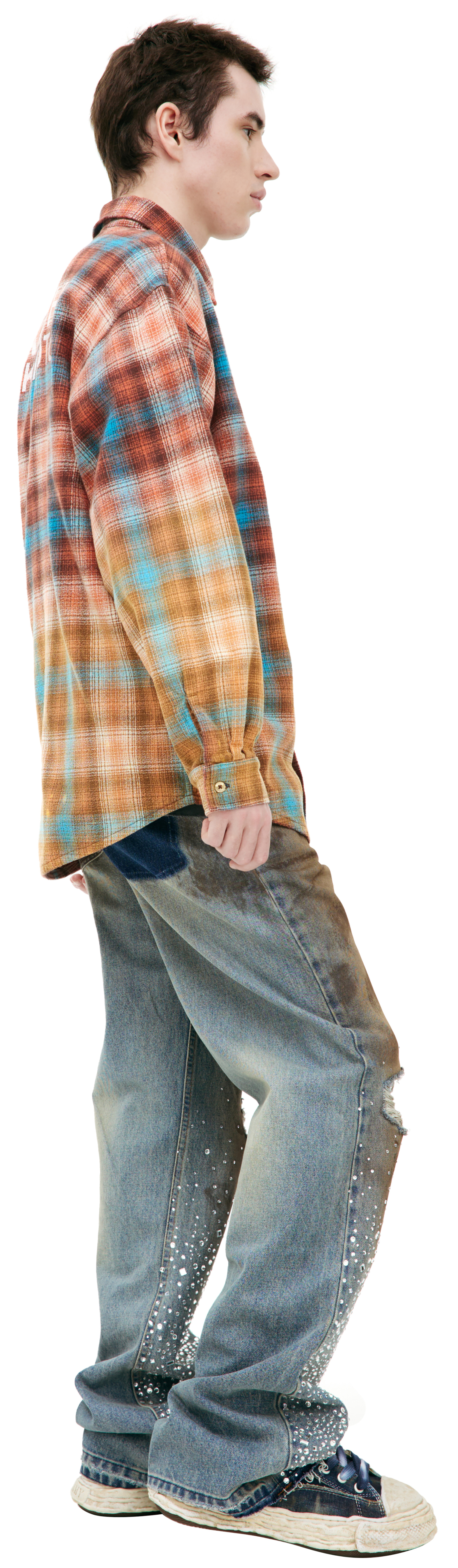 Satoshi Nakamoto Plaid shirt with patch pocket