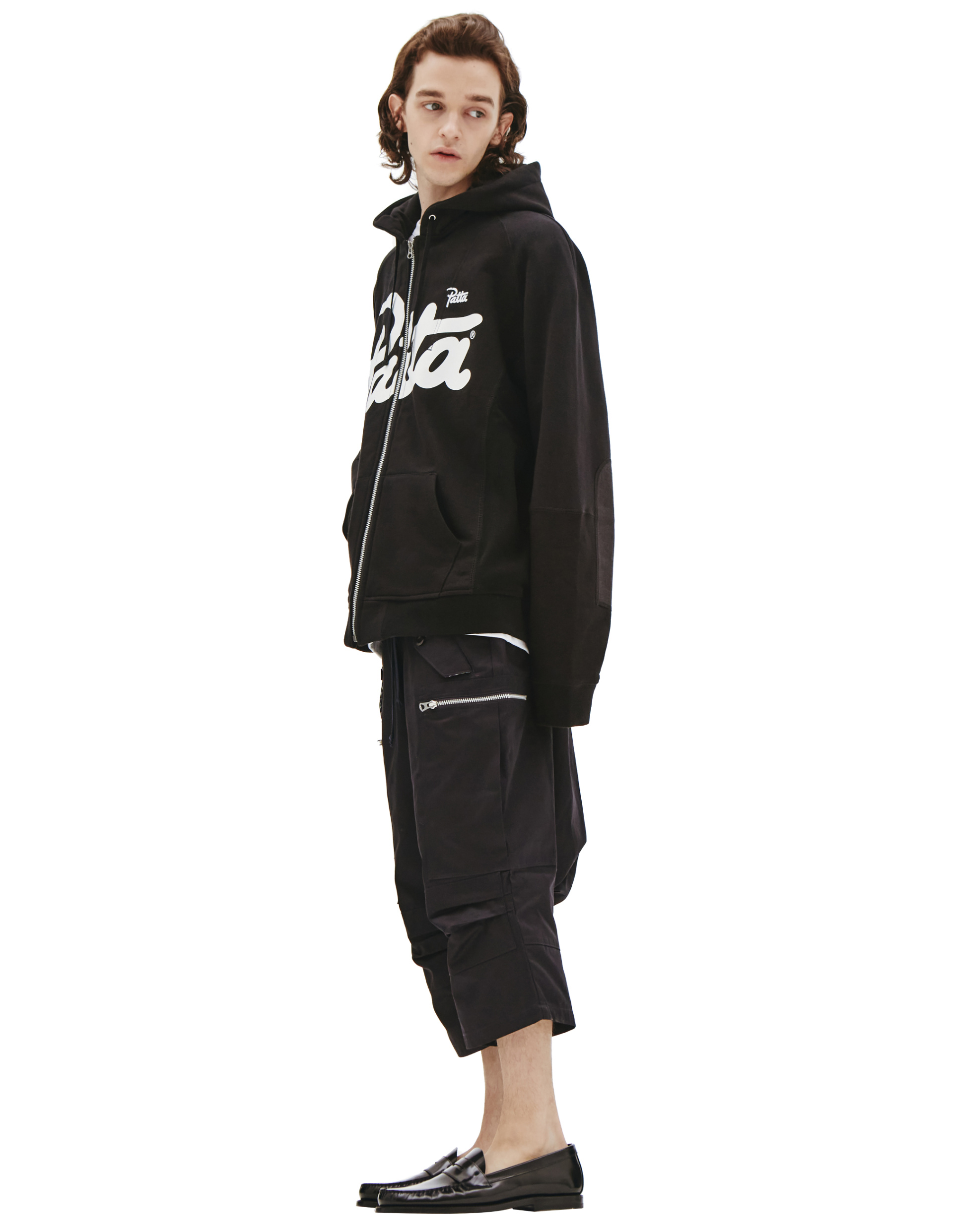 Junya Watanabe Black Logo Zip Hoodie