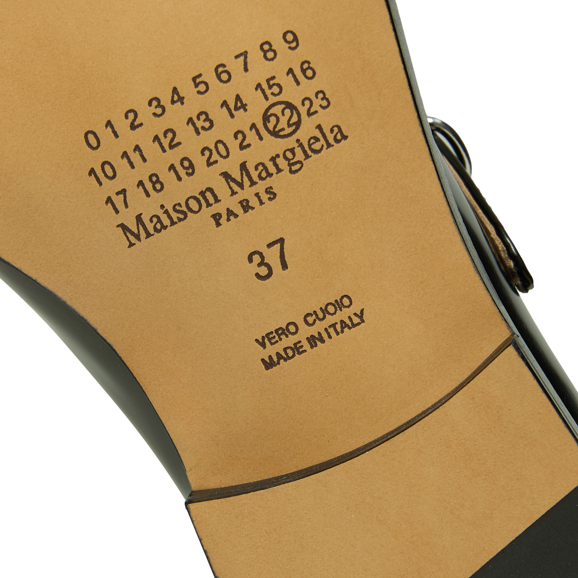 Maison Margiela Black Leather Tabi Mary-Jane Shoes