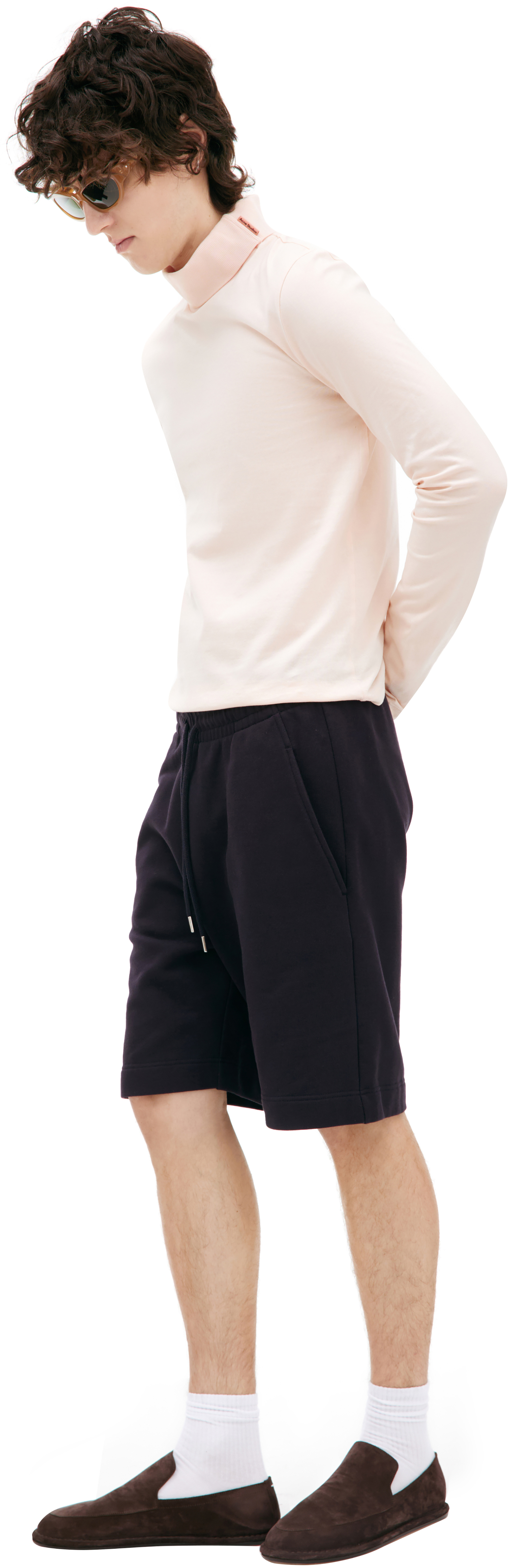 Dries Van Noten Navy blue cotton shorts