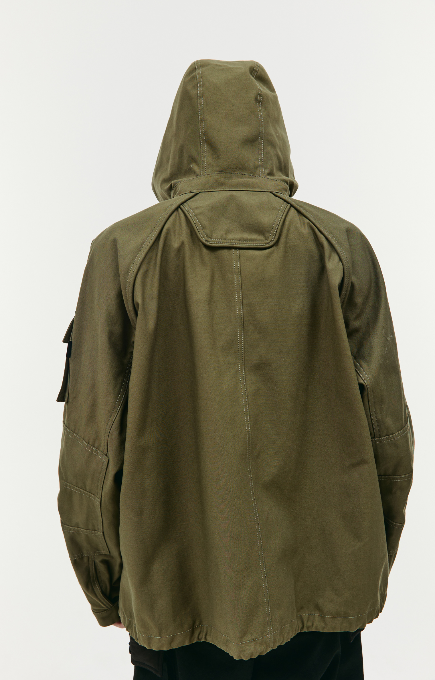 Juun.J Drawstring hooded jacket