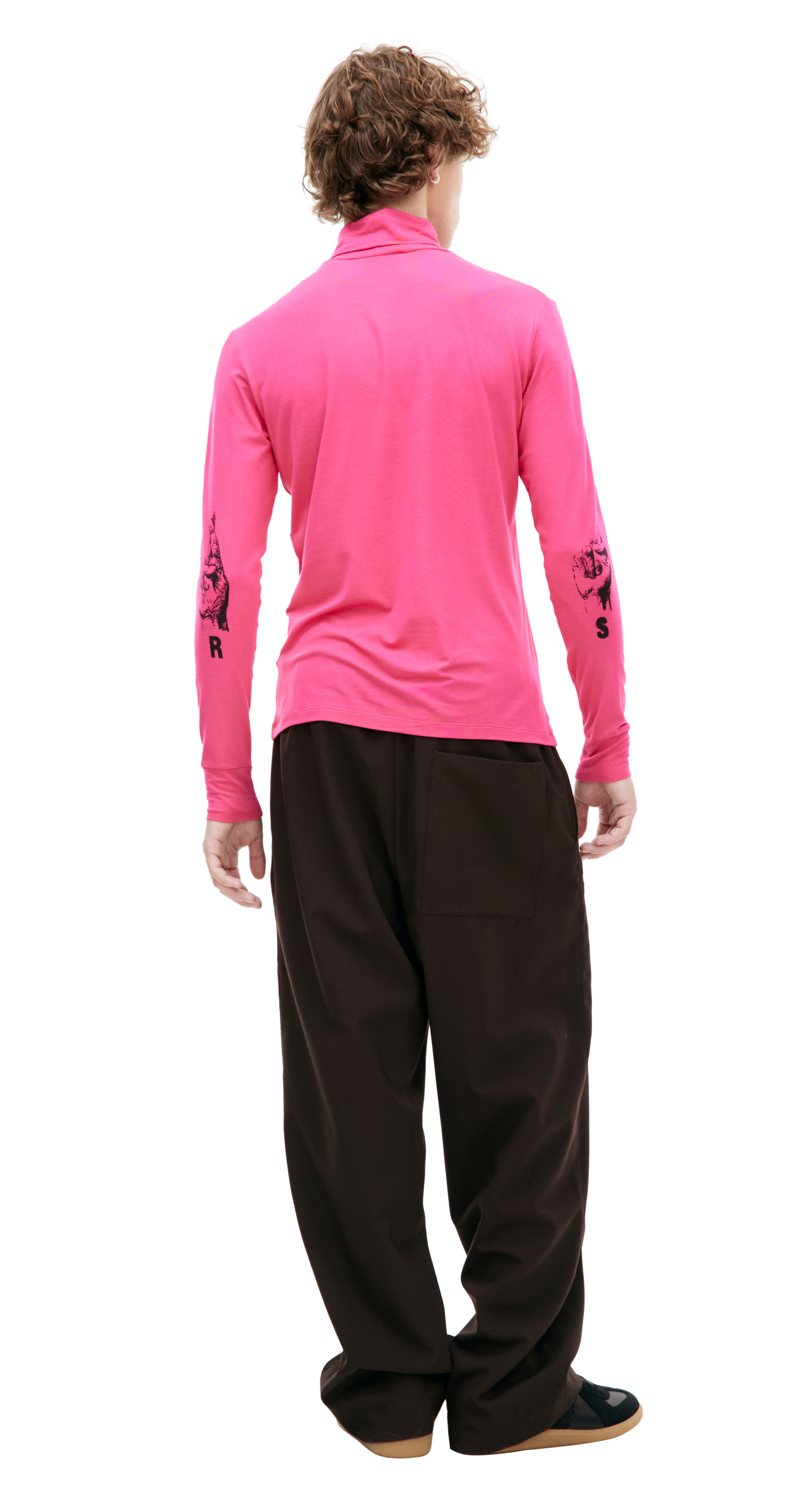 Raf Simons Pink turtleneck with logo