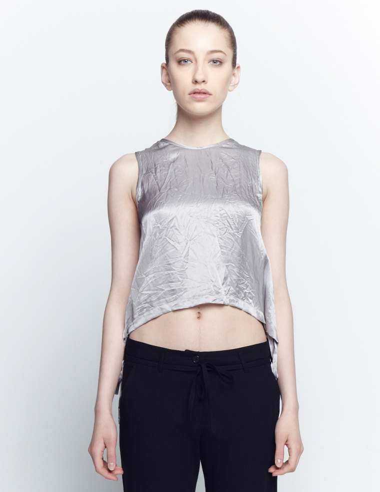 Ann Demeulemeester Short drawstring tank top