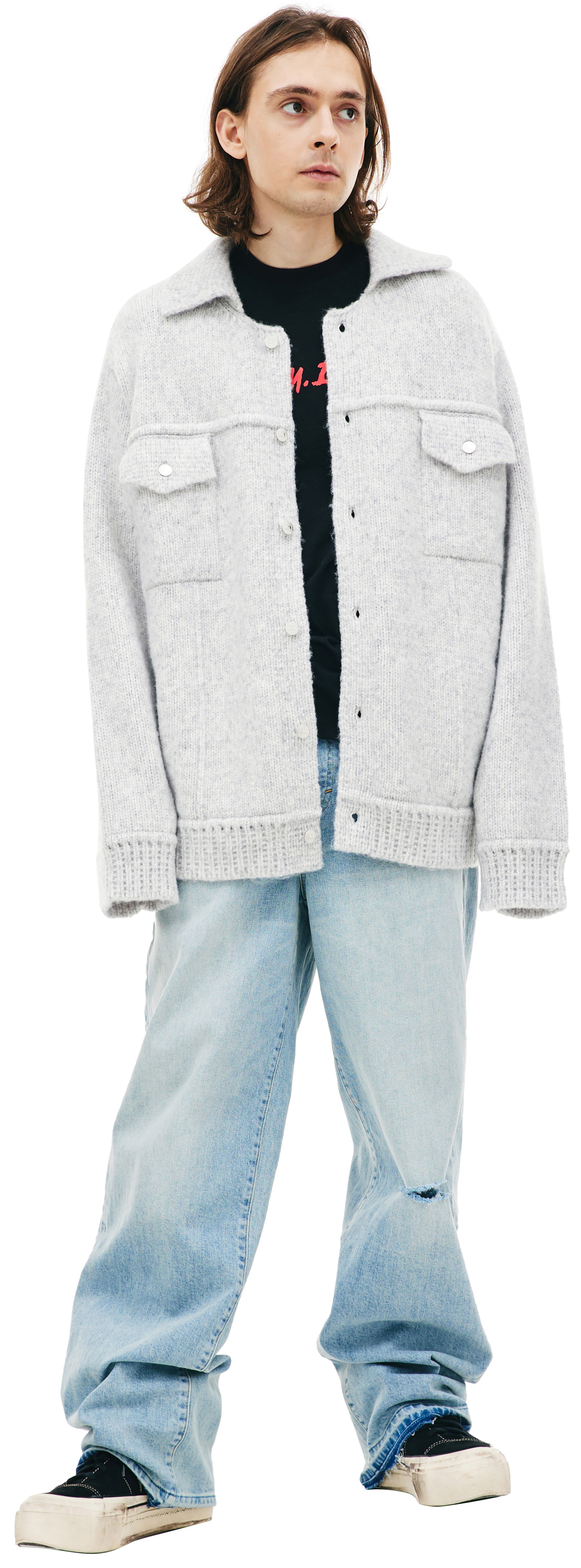 Nahmias Grey knit cardigan