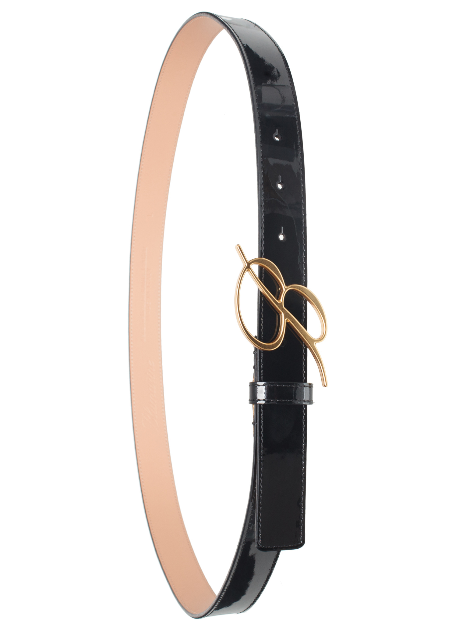 Blumarine Black logo belt