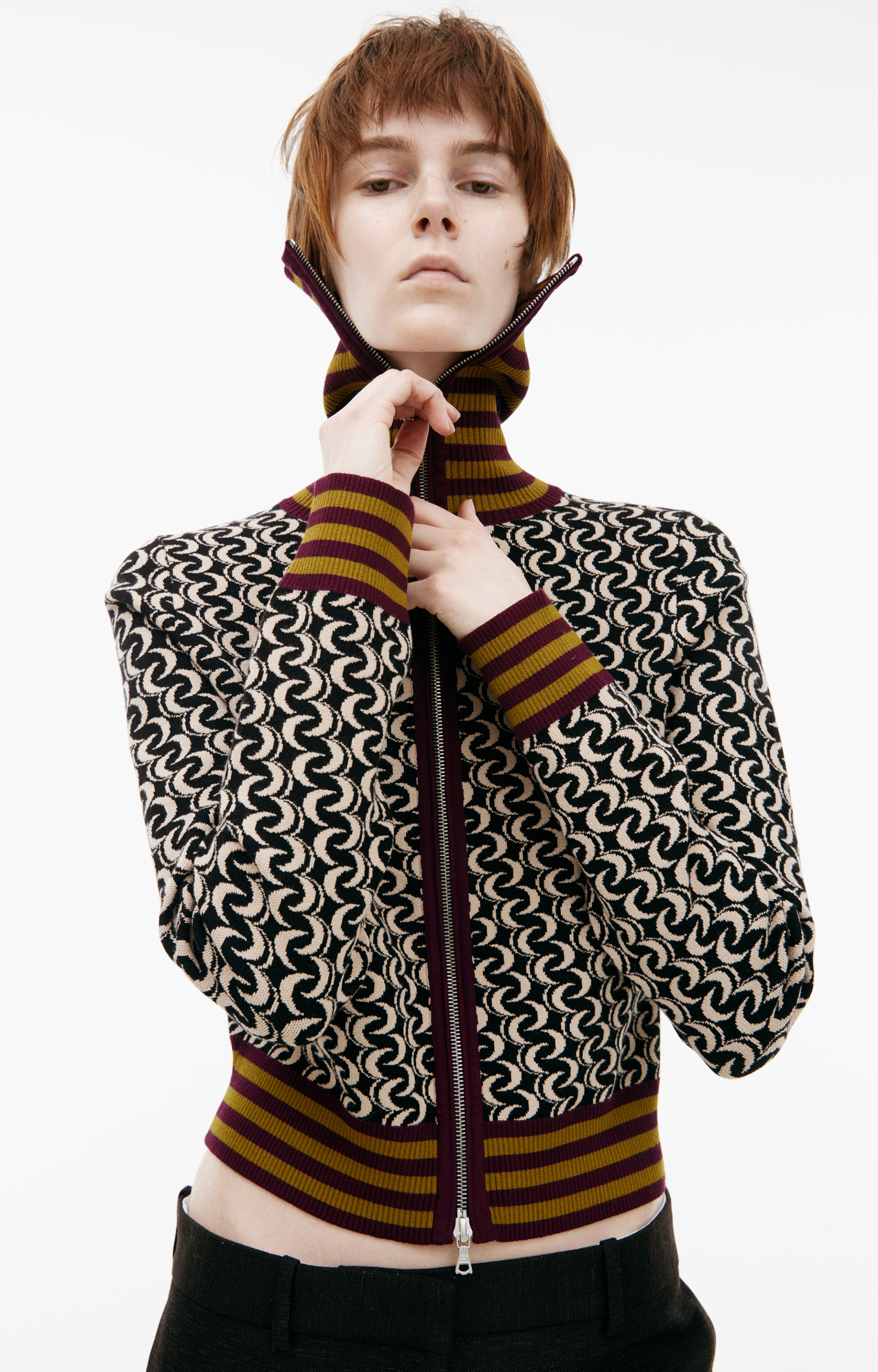 Dries Van Noten High collar cardigan