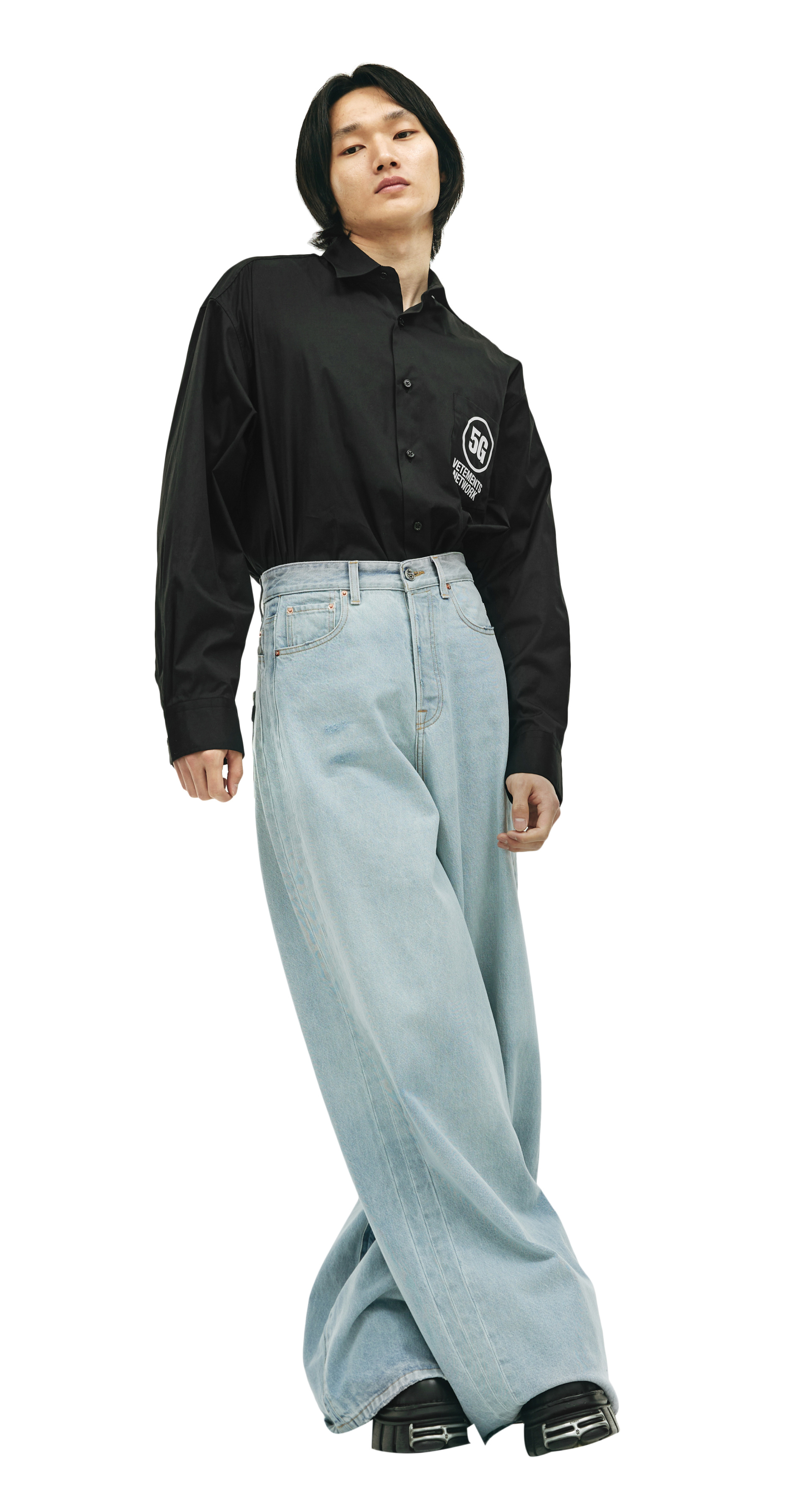 VETEMENTS Blue baggy jeans