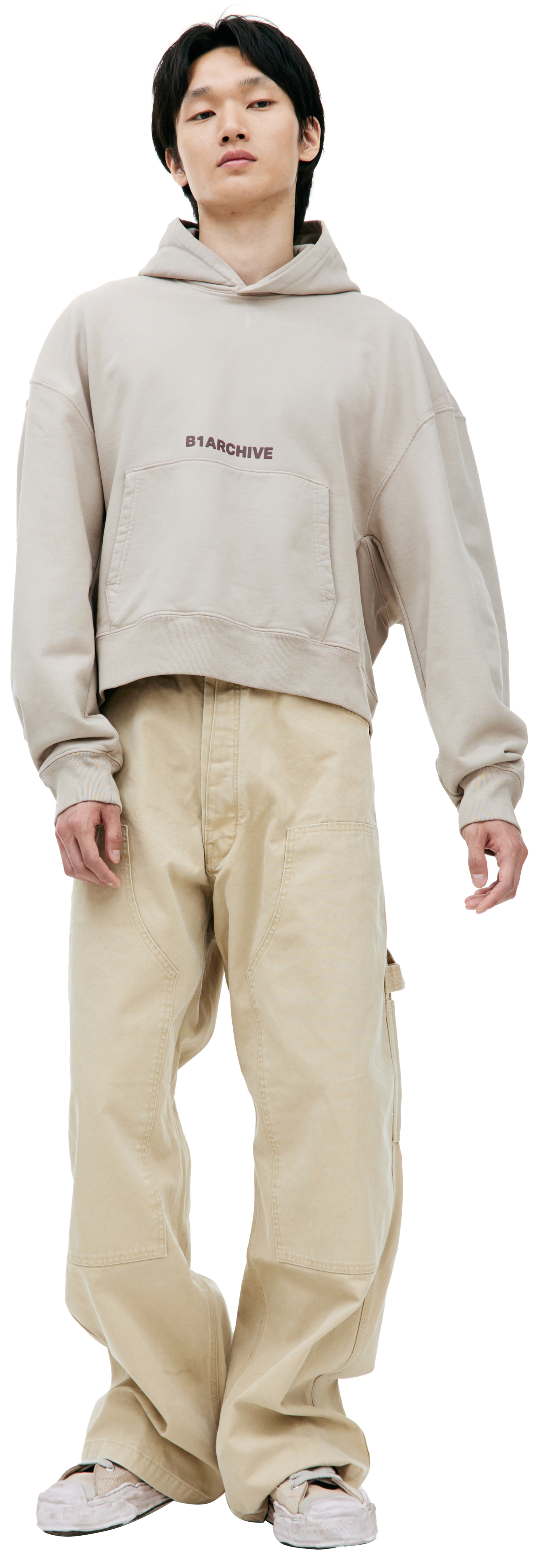 B1ARCHIVE Cropped cotton hoodie