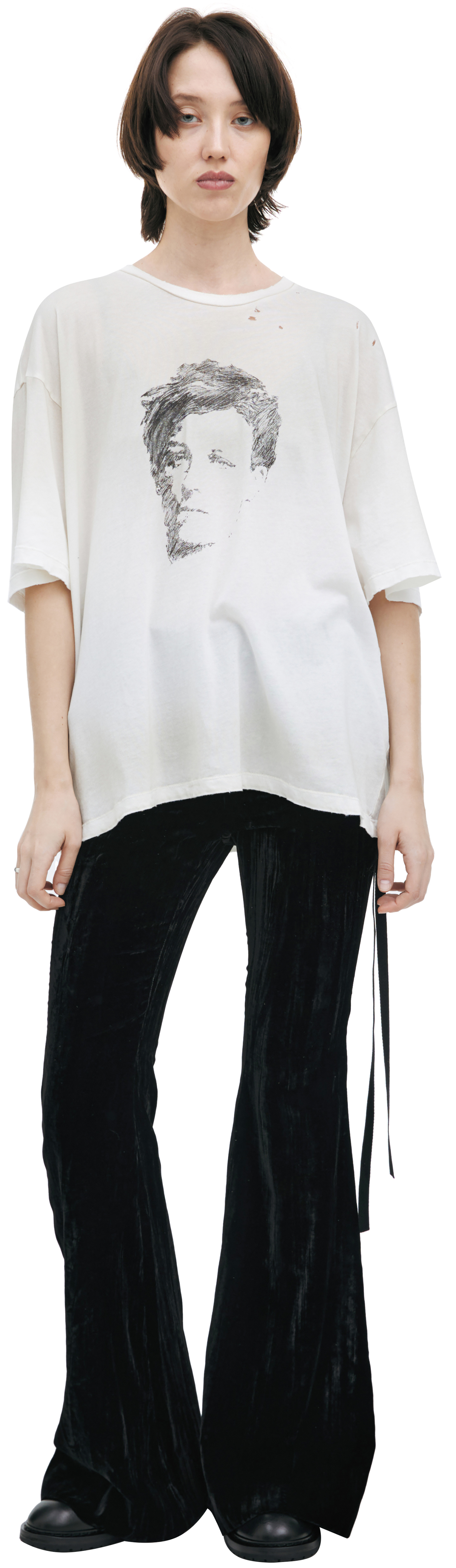 Ann Demeulemeester Cotton т-shirt with a round neckline