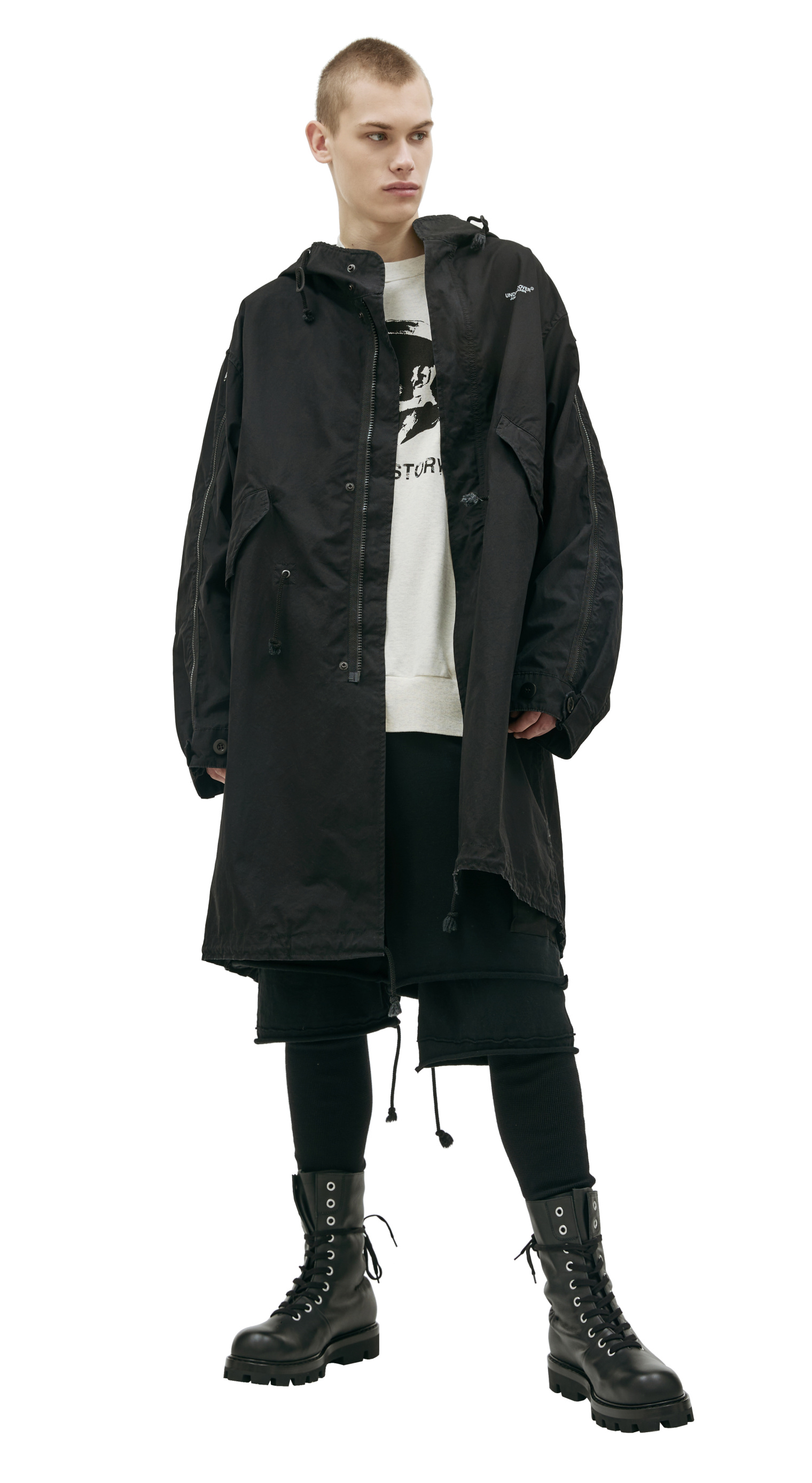 Undercover Black Printed Coat