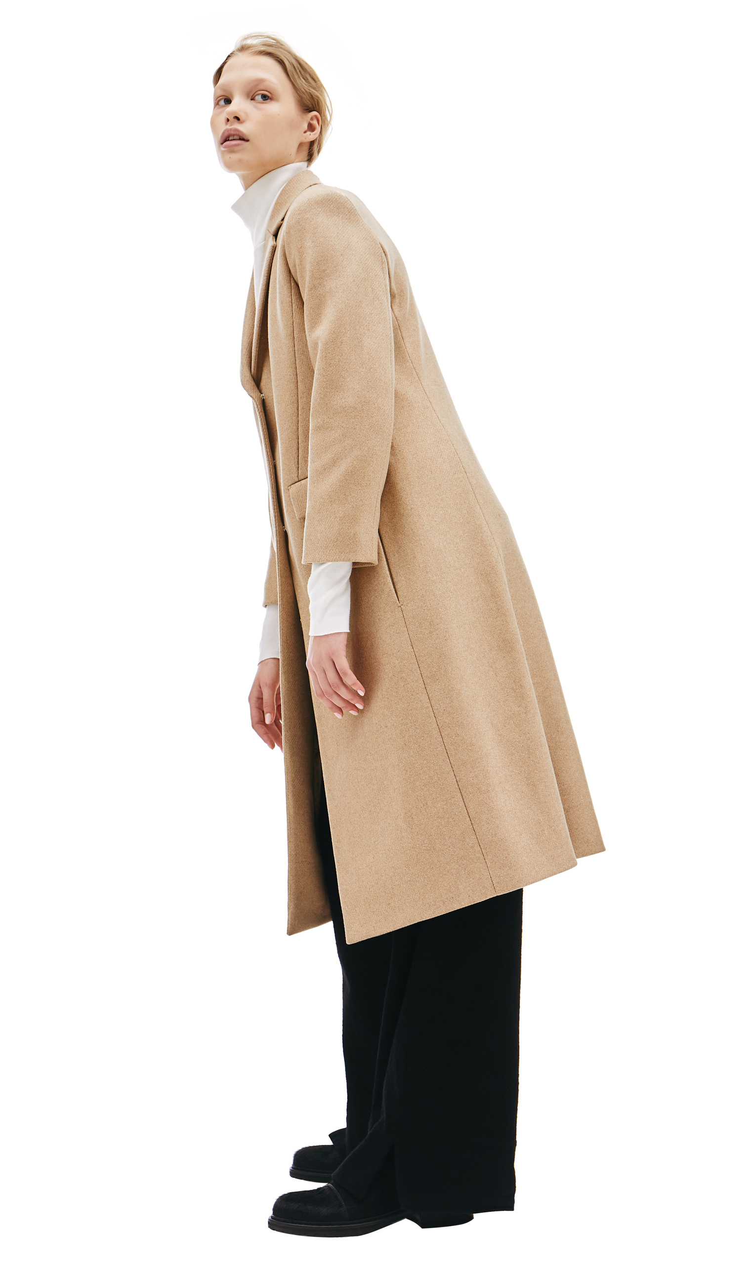 The Row Beige Wool Coat