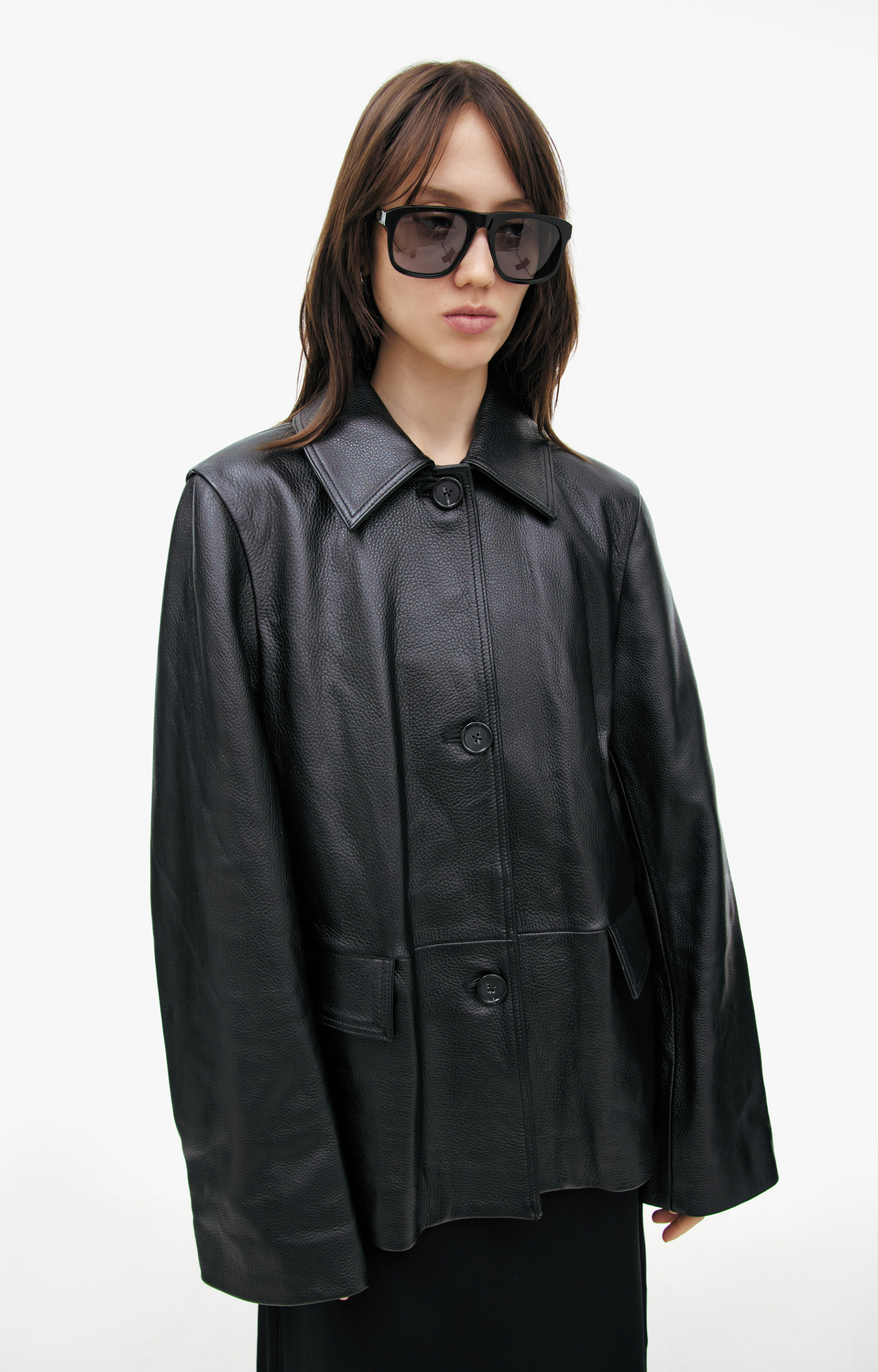 TOTEME Leather jacket with buttons