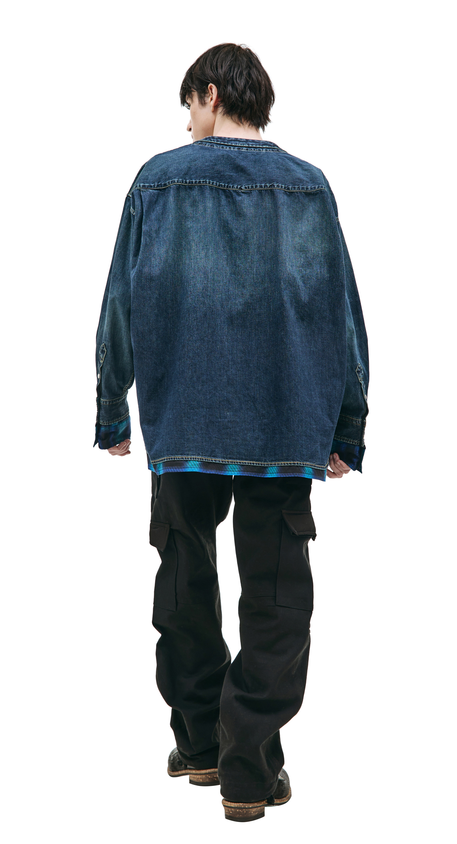 Maison Mihara Yasuhiro Fake layered denim shirt