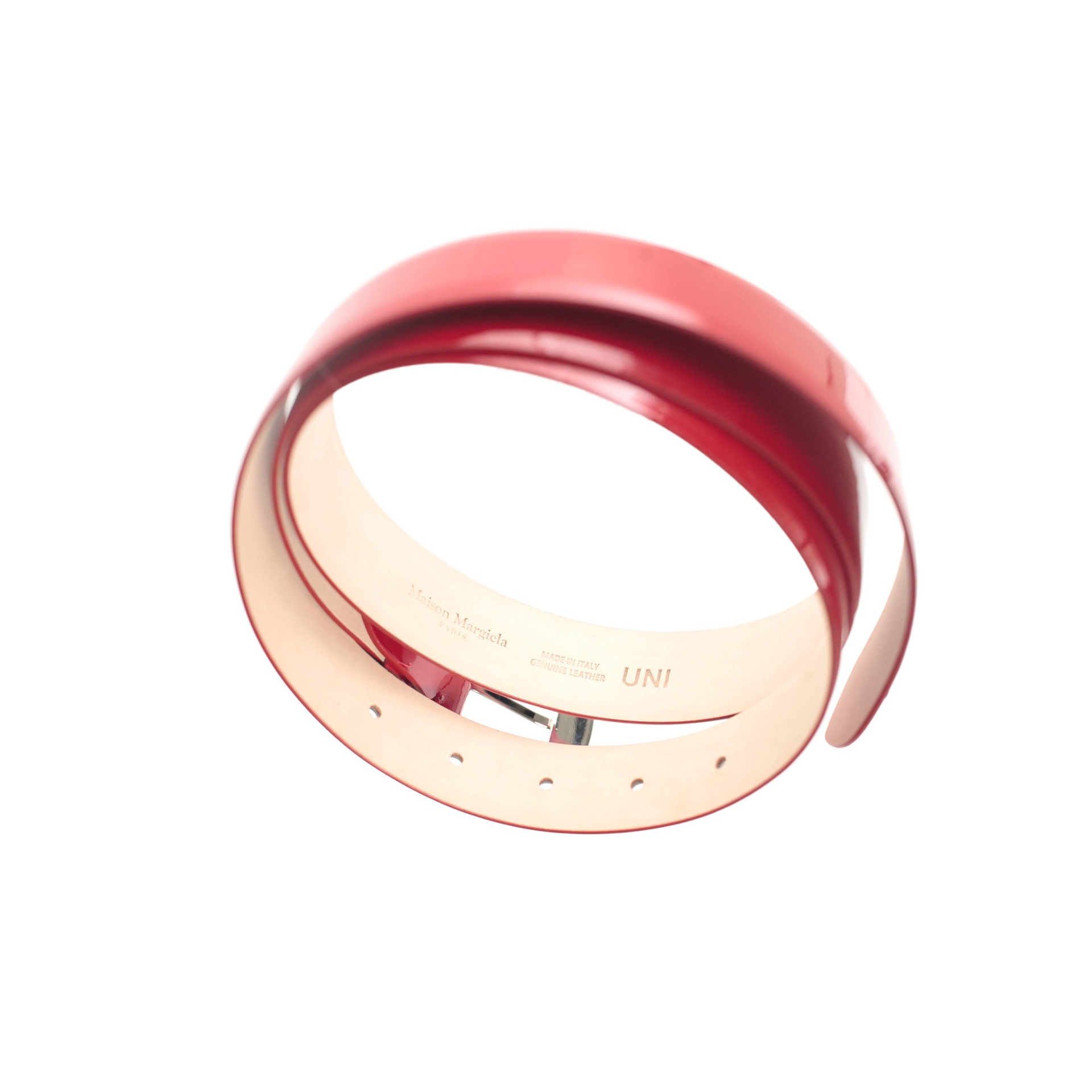 Maison Margiela Red Leather Belt