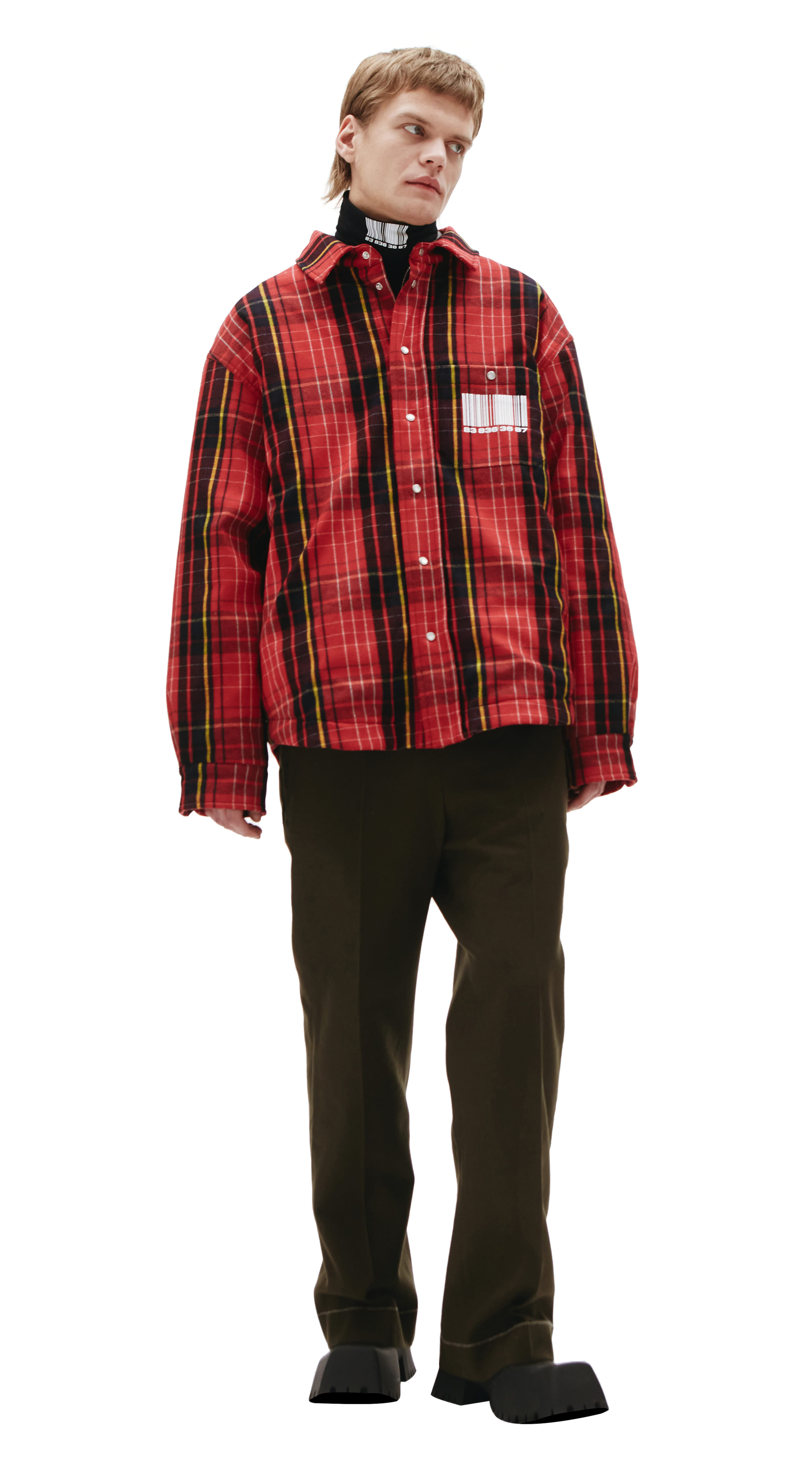 VTMNTS Lined check shirt