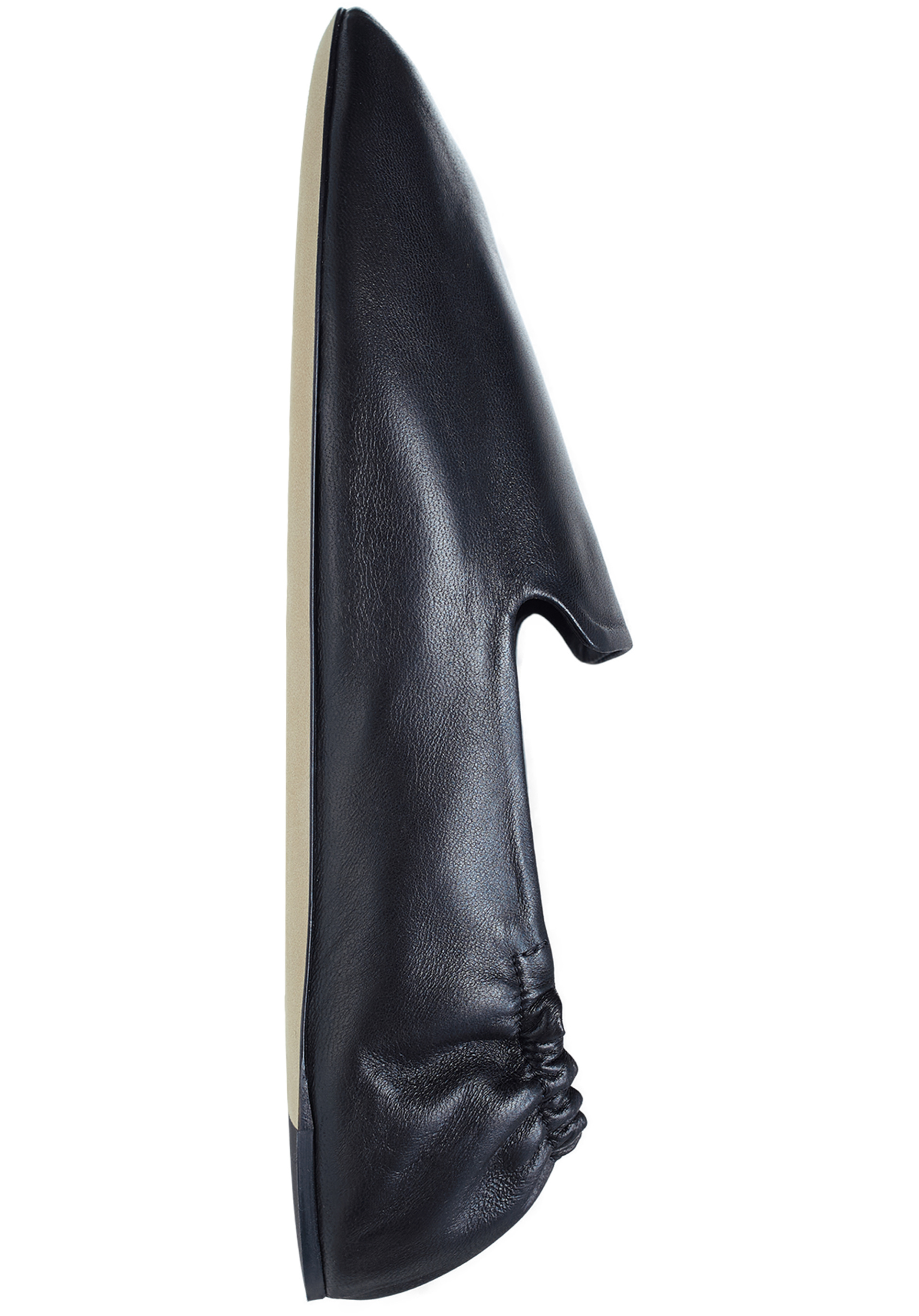 The Row Black Casa leather loafers