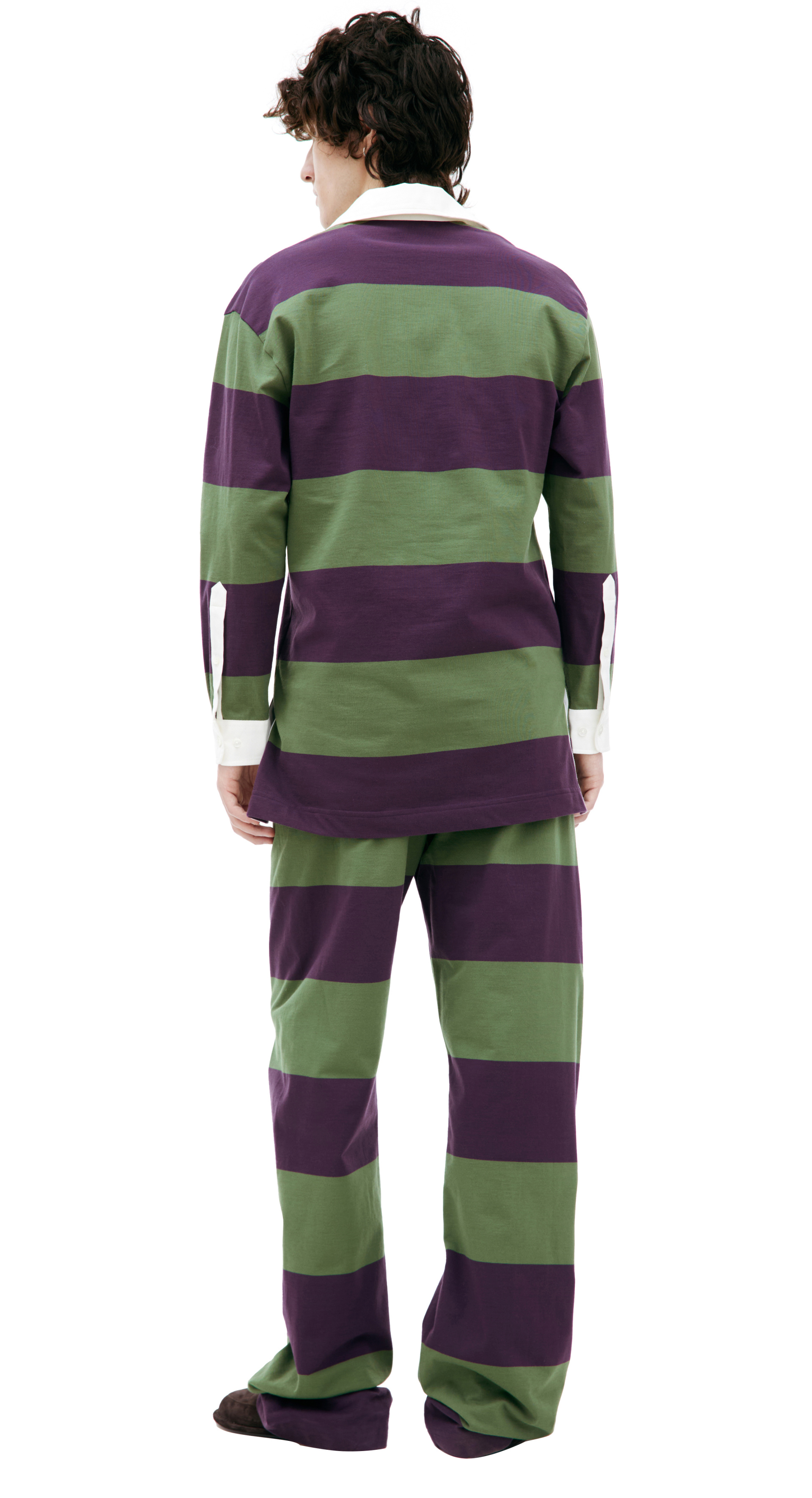 Dries Van Noten Striped cotton polo
