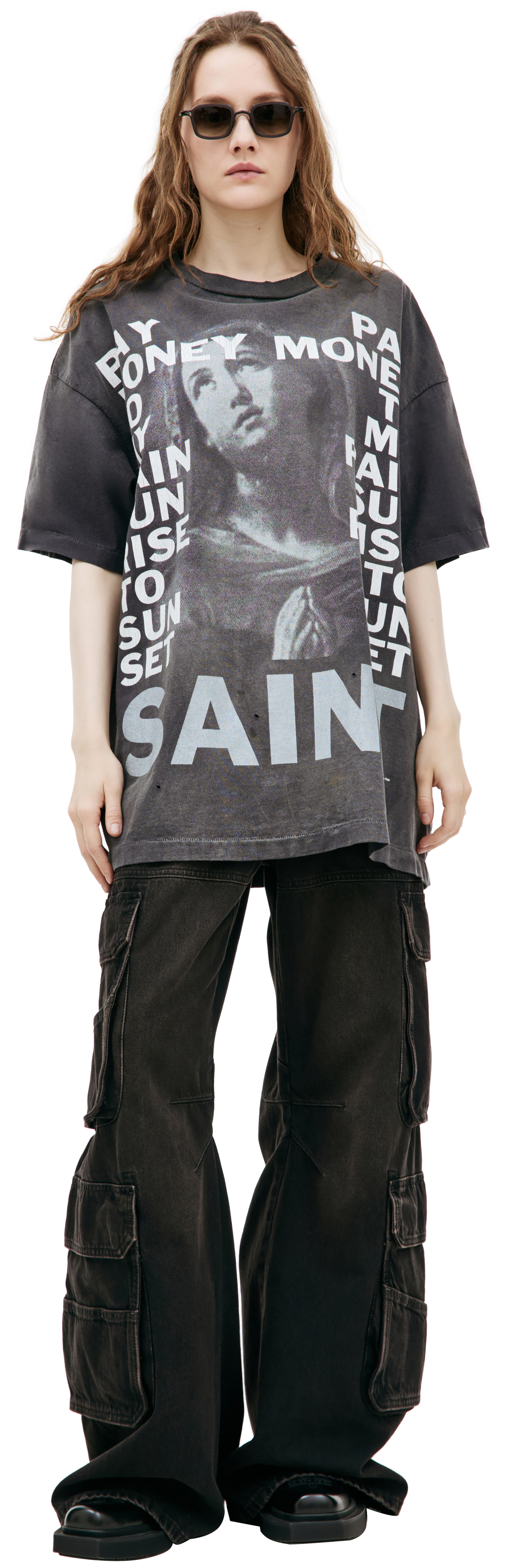 Saint Mxxxxxx STAY REAL printed t-shirt